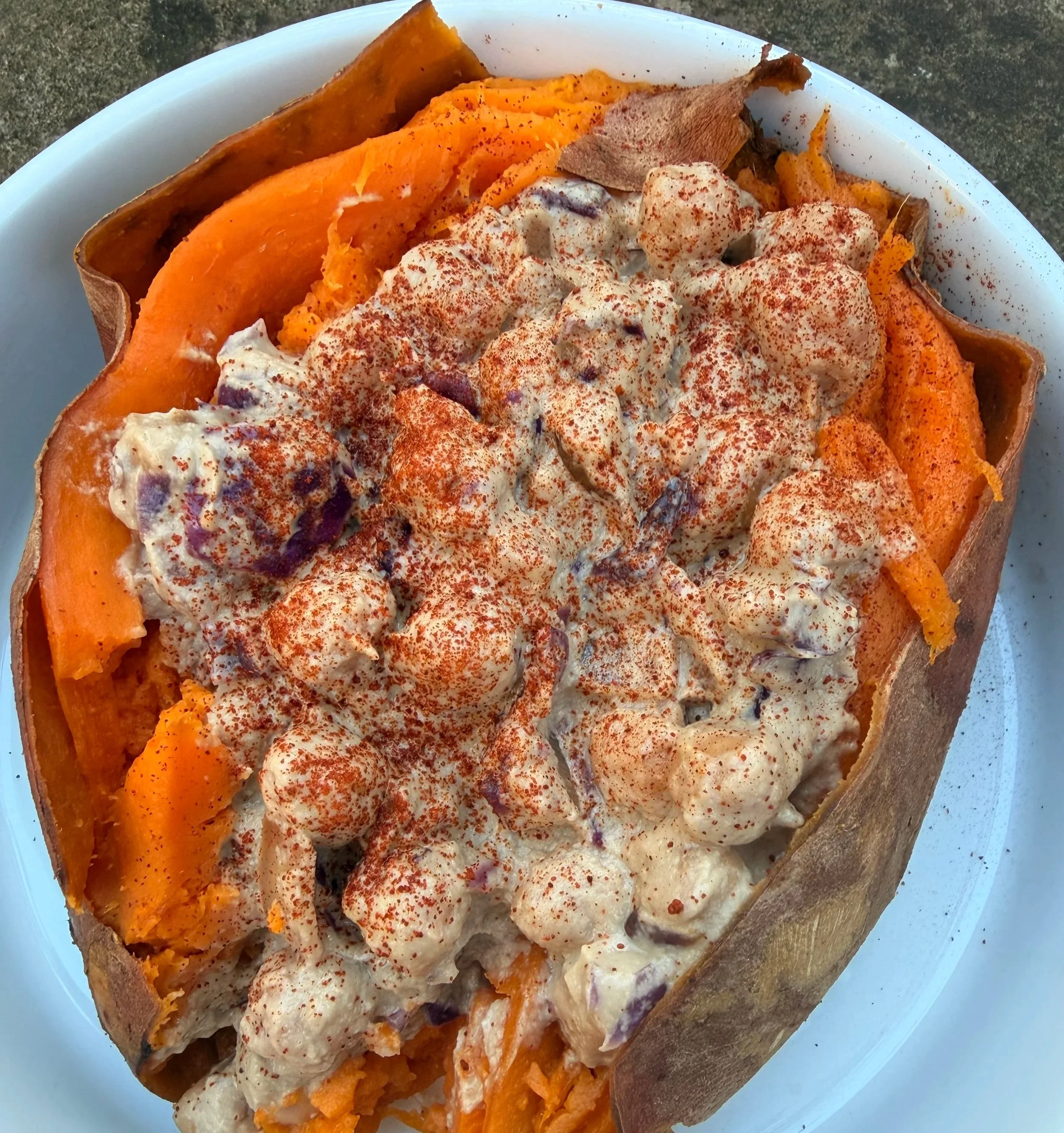 Stuffed Sweet Potatoes with Creamy Lime Tahini Sauce