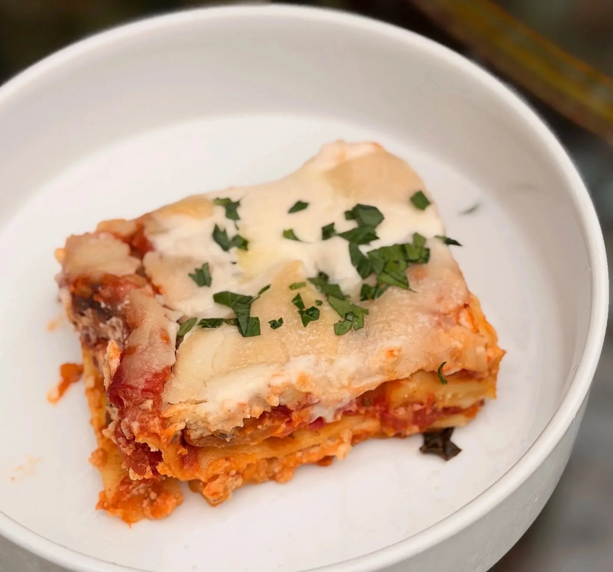 Rich Vegan Lasagna with Lentil Mushroom Ragù