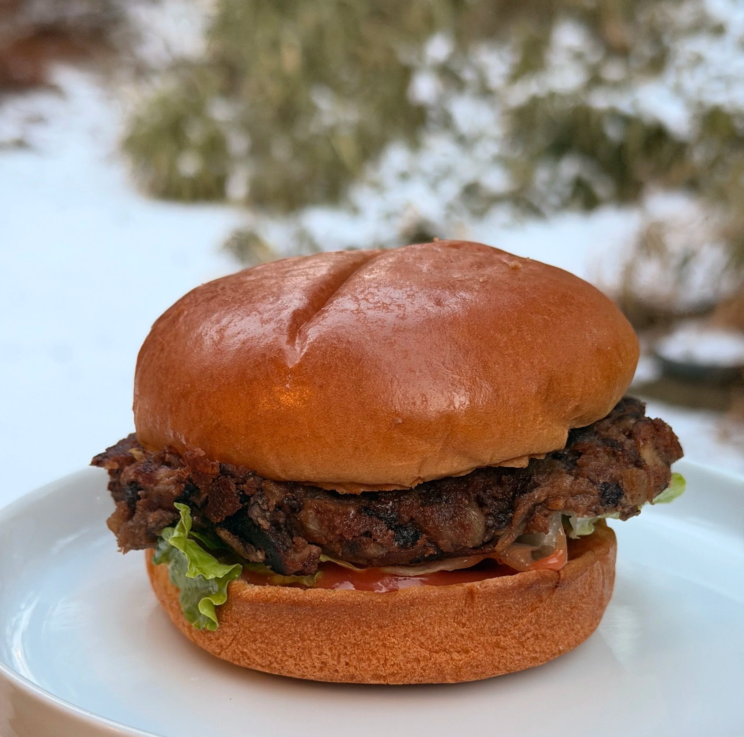 Vegan Black Bean &amp; Mushroom Burgers