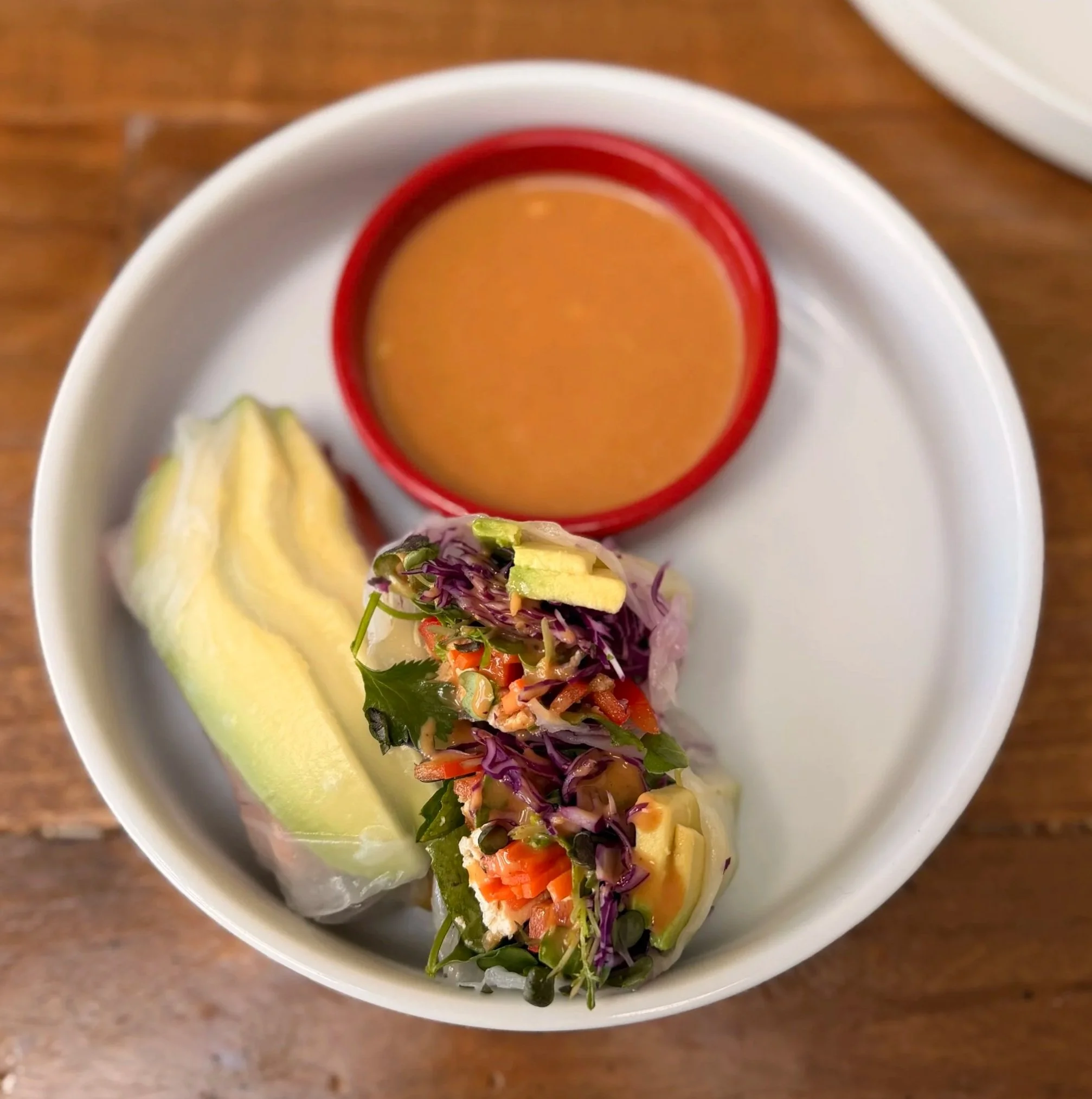 Vegan Spring Rolls with Peanut Dipping Sauce
