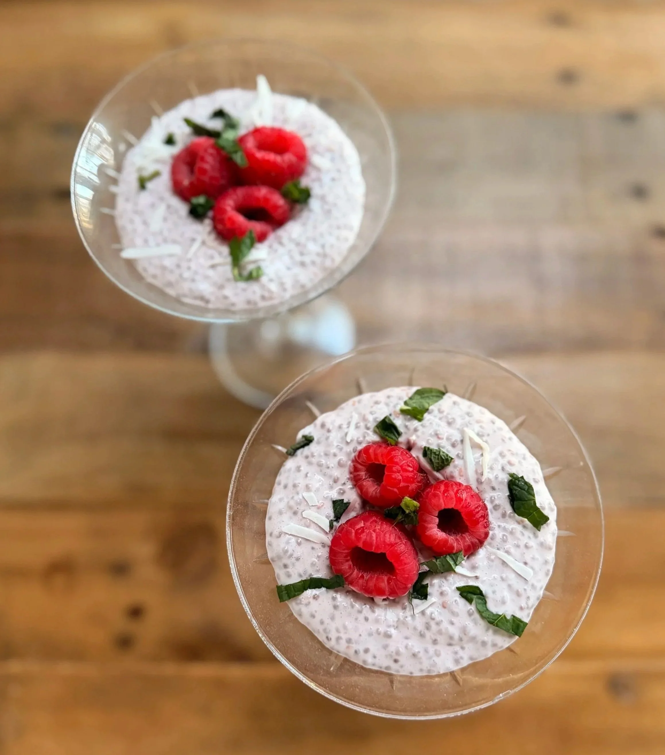Raspberry Coconut Chia Pudding