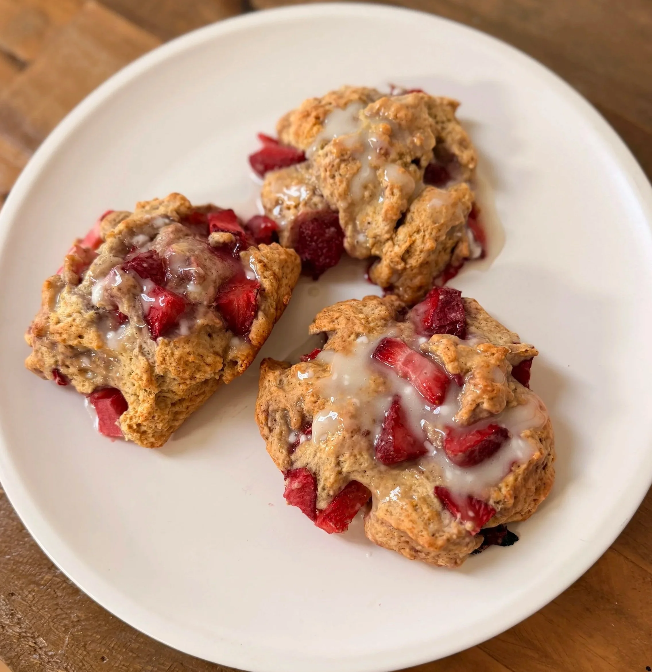 Vegan Strawberry Drop Biscuits