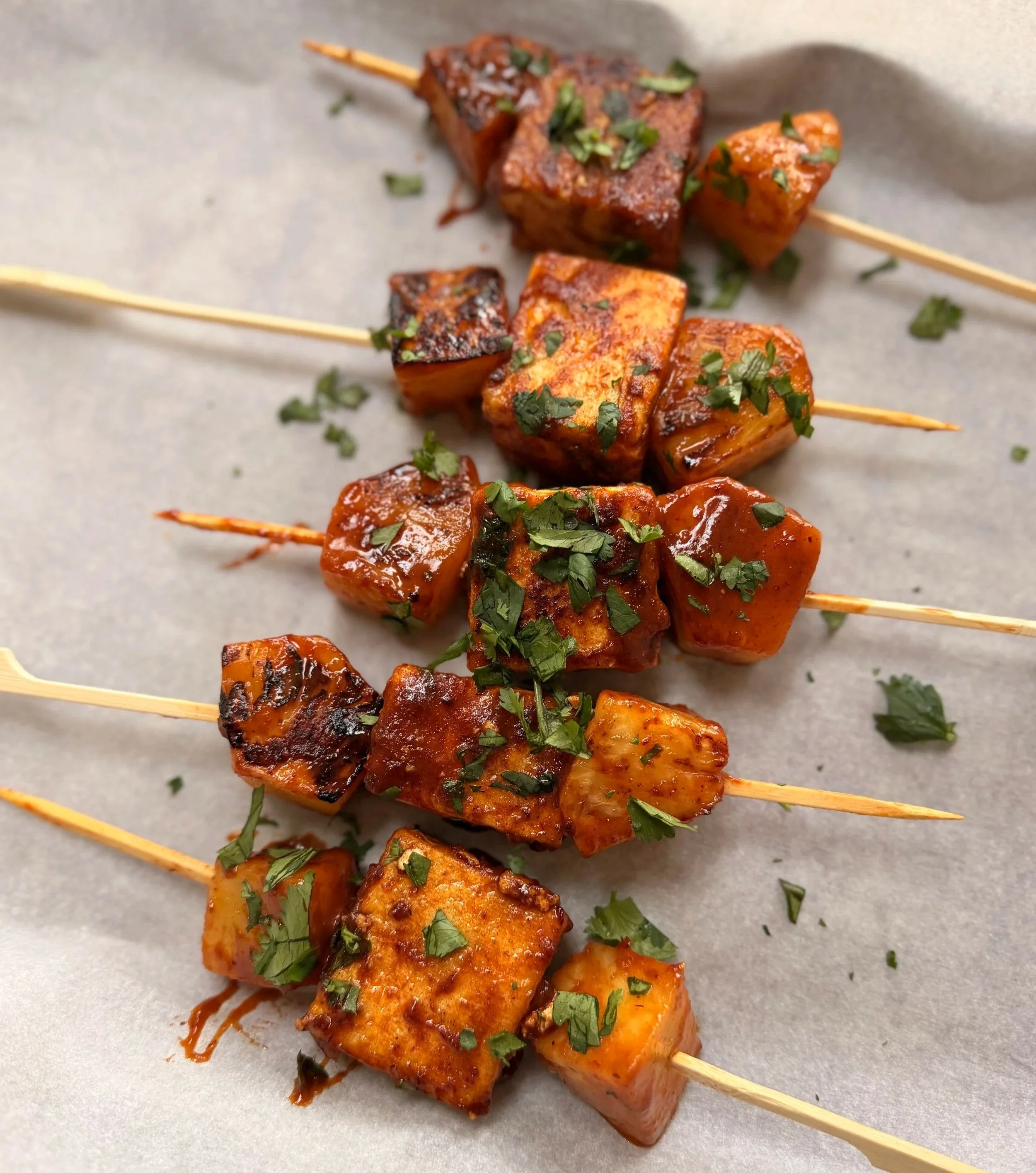 Chipotle Lime  Tofu &amp; Pineapple Skewers