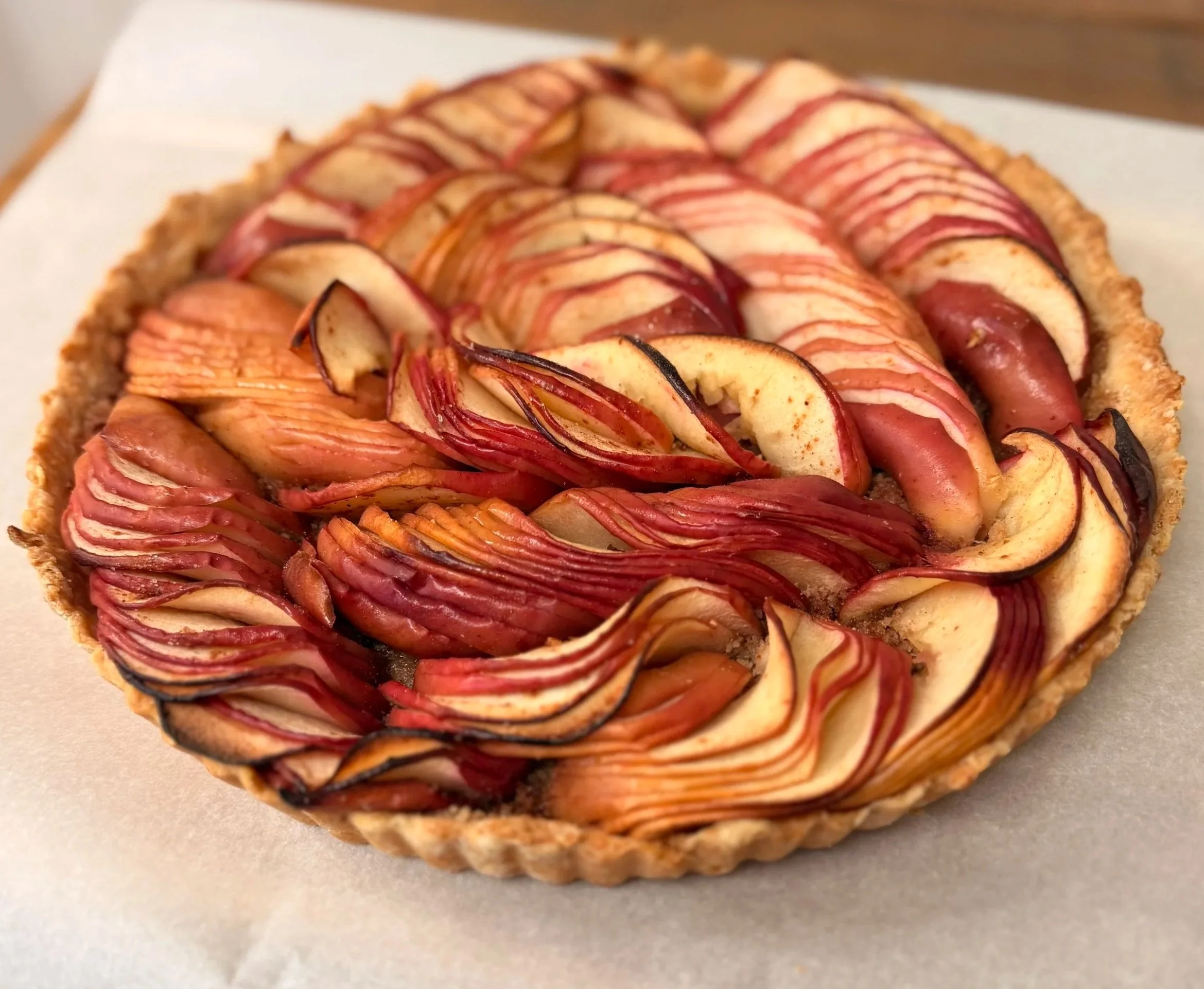 Rustic Apple Almond Tart 