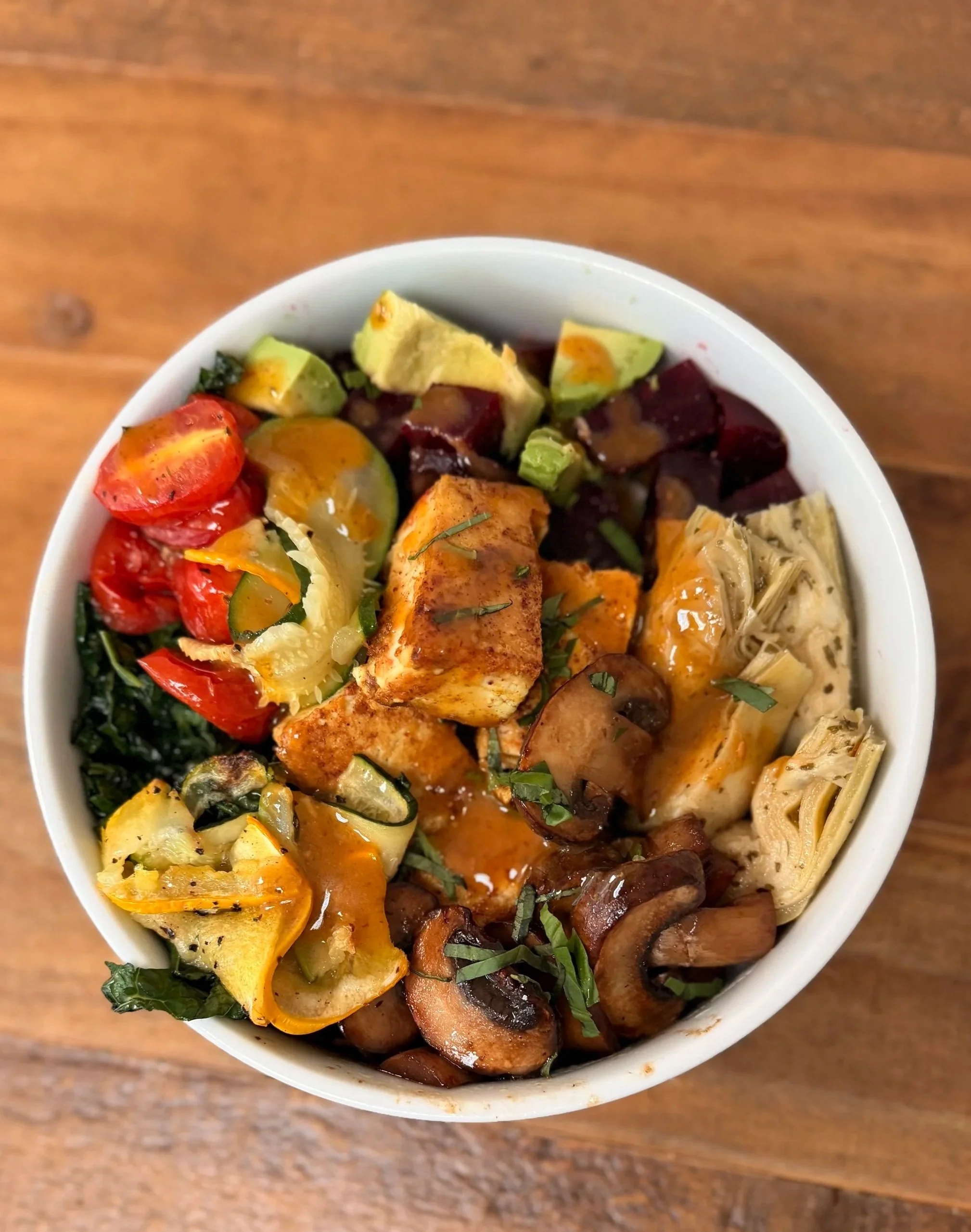 Vegan Summer Harvest Bowl with Chipotle Lime Dressing