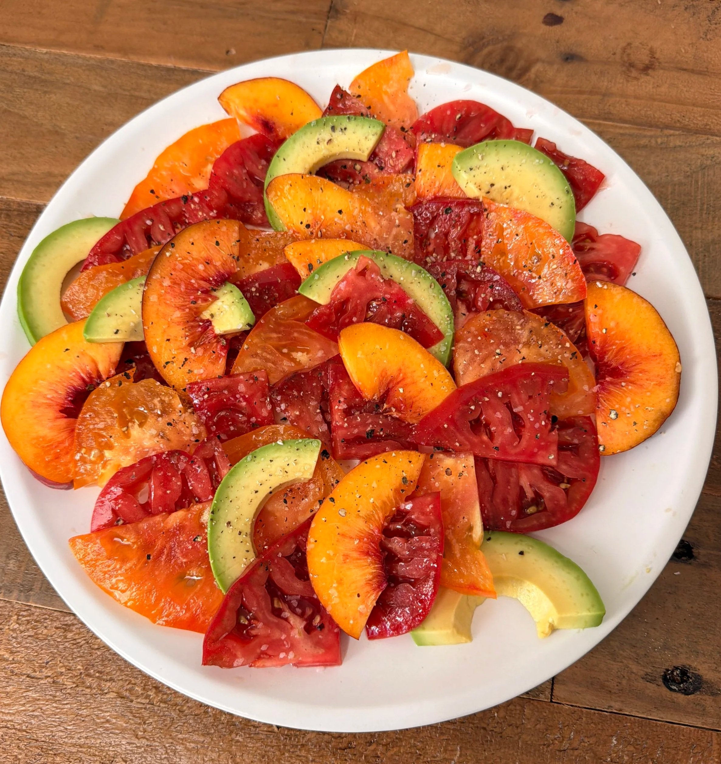 Heirloom Tomato, Peach &amp; Avocado Salad