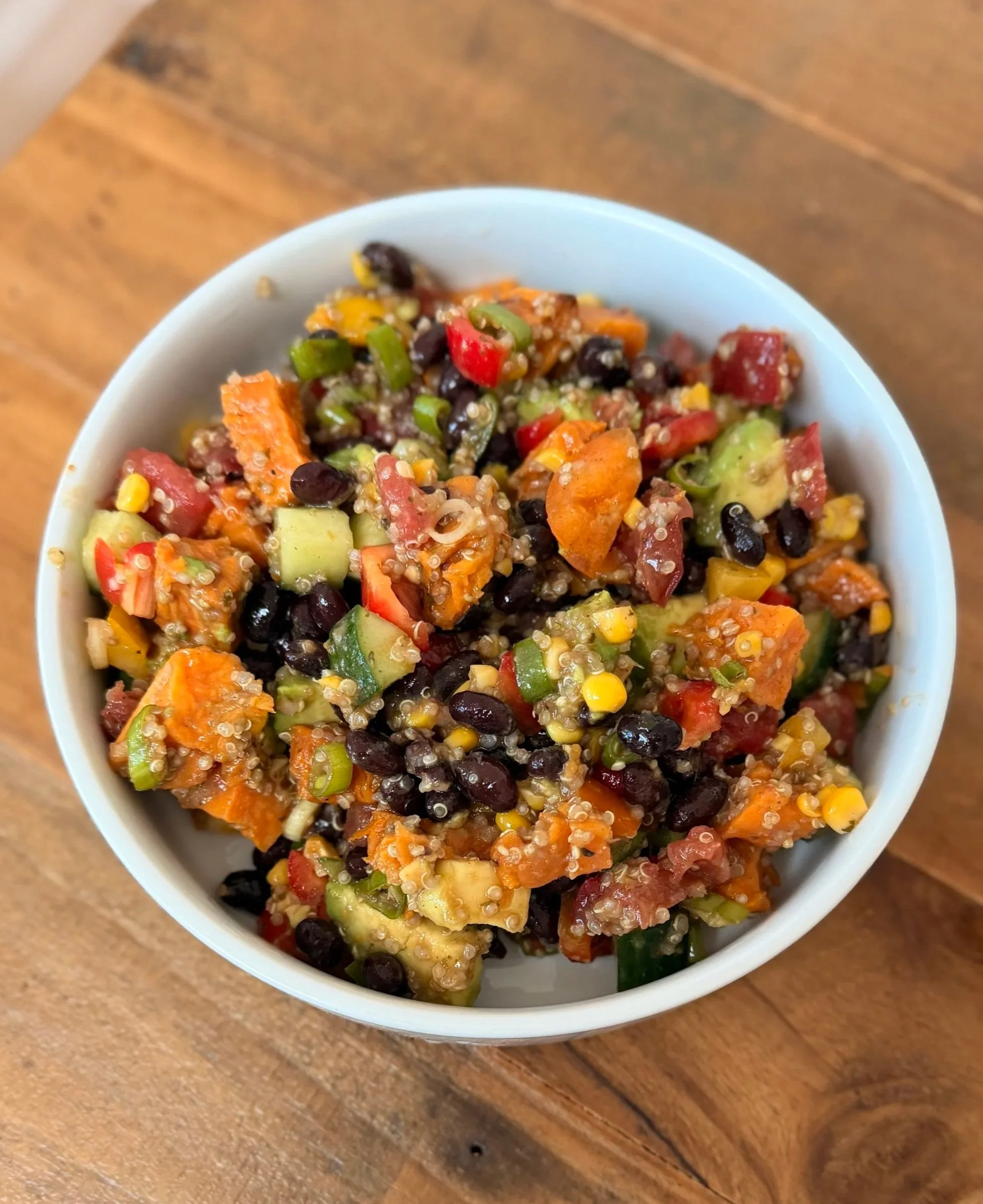 Vegan Quinoa Salad with Sweet Potato, Black Beans &amp; Corn 