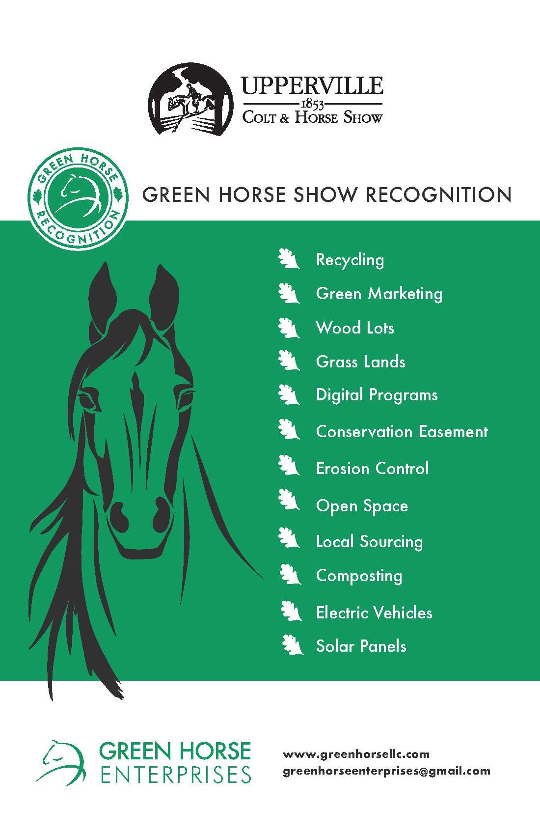 GREEN HORSE SHOW RECOGNITION