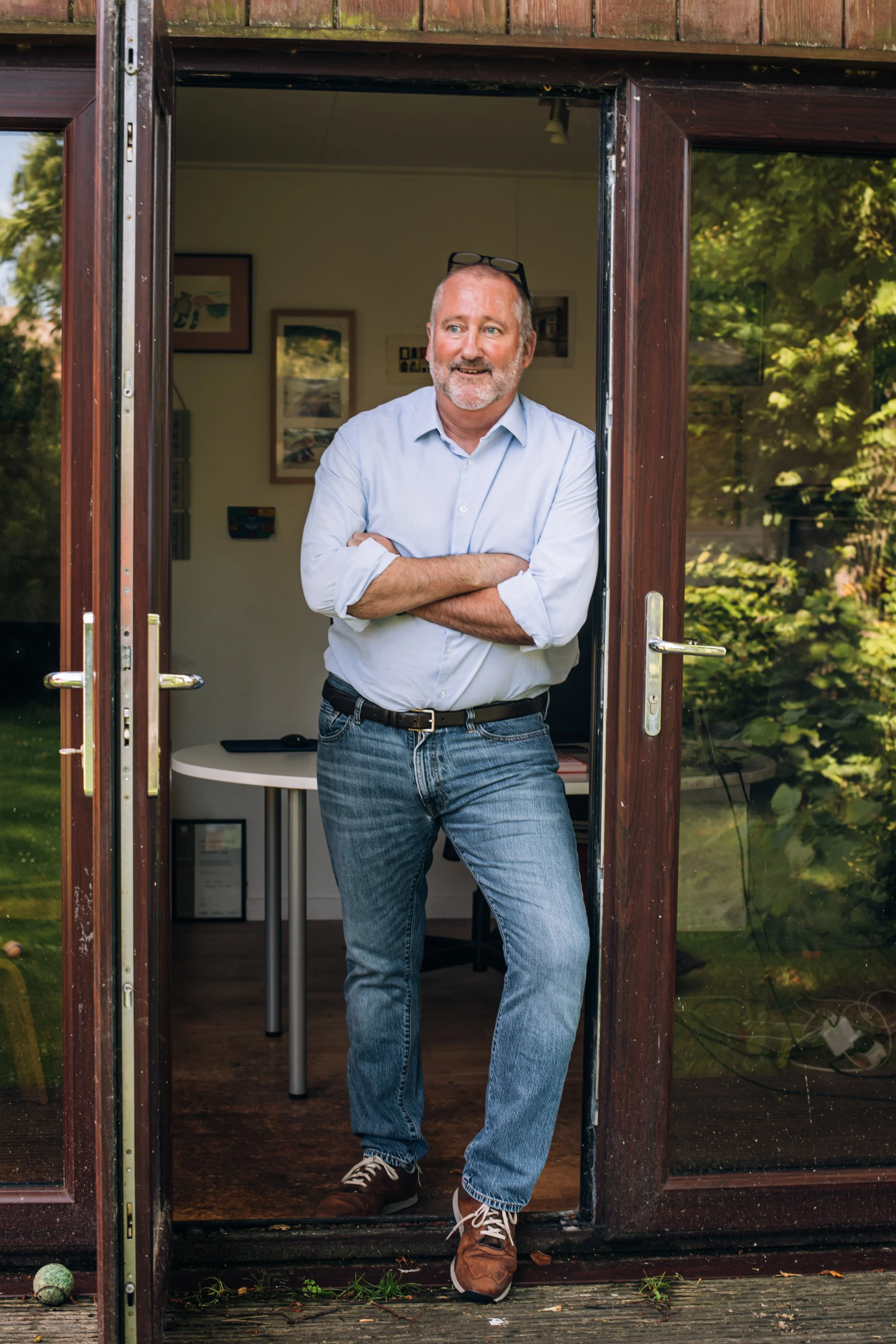 Neil Francis at his home office, founder, CEO and AI governance advisor