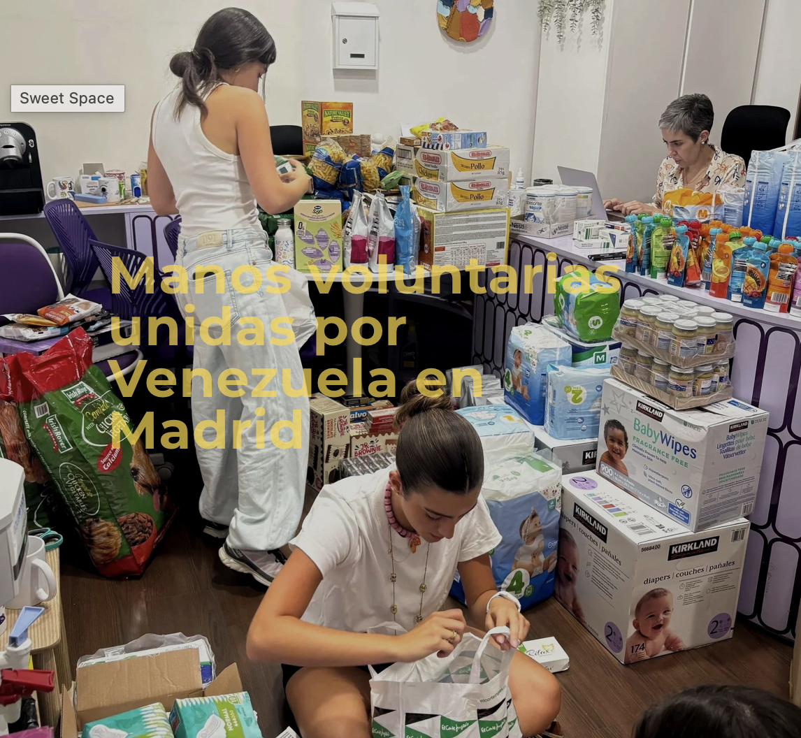 From Madrid to Venezuela: Sweet Space's charity initiative that is mobilizing the capital