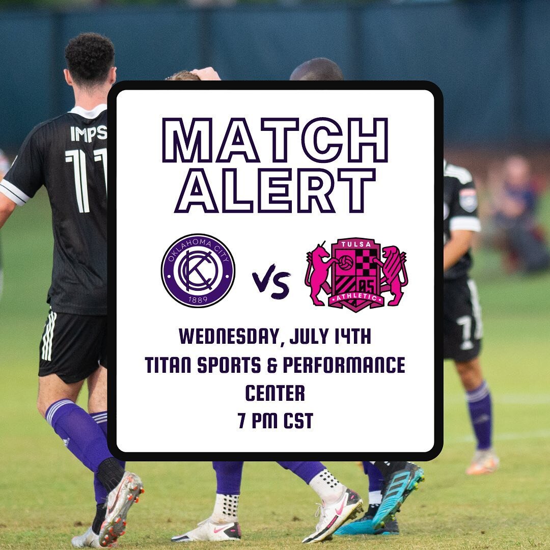 🚨 MATCH ALERT 🚨

Massive match day tomorrow against Tulsa Athletic. Win or go home. Let&rsquo;s go Imps!!!!! 

Live stream link will be in our bio!

🗓 WEDNESDAY, JULY 14TH
📍 Titan Sports &amp; Performance Center
⏰ 7 PM CST