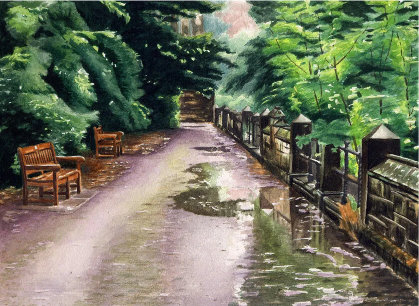 Water of Leith 1 watercolour 10” x 8” sold