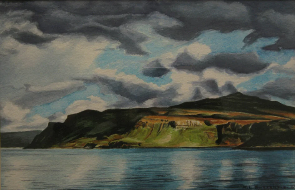 View from Portree watercolour 8” x 11” available