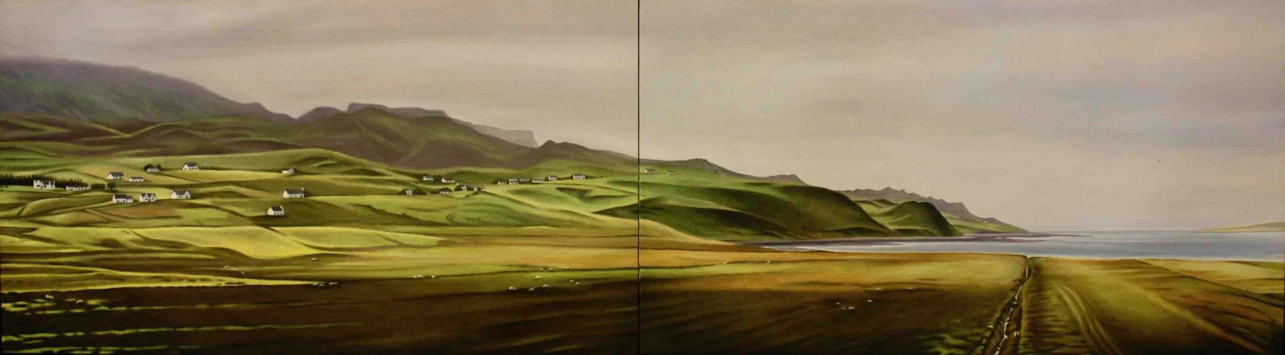 Staffin Isle of Skye  oil on canvas  54” x 15”  available
