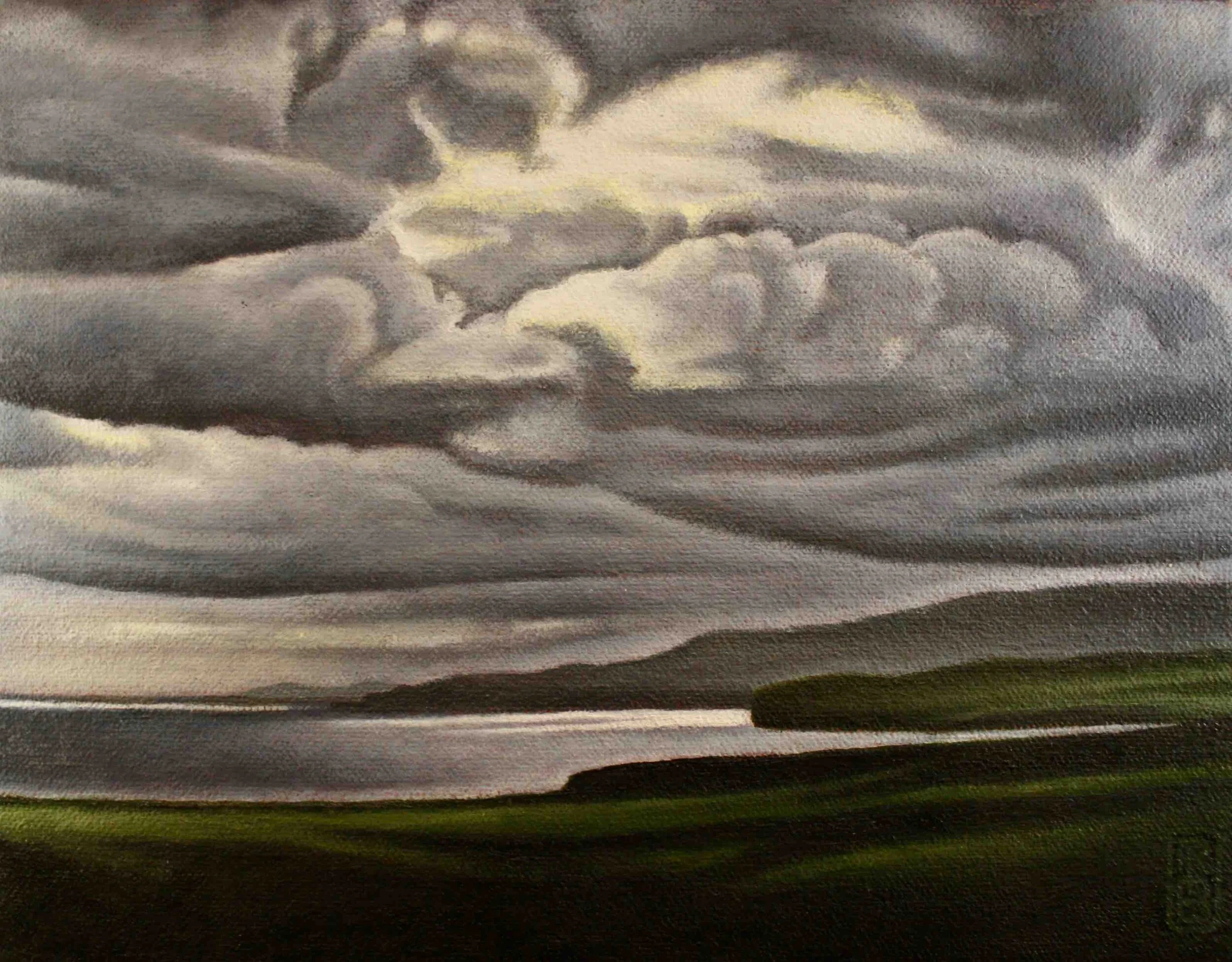 Isle of Skye Sky  oil on canvas  9” x 7”  sold