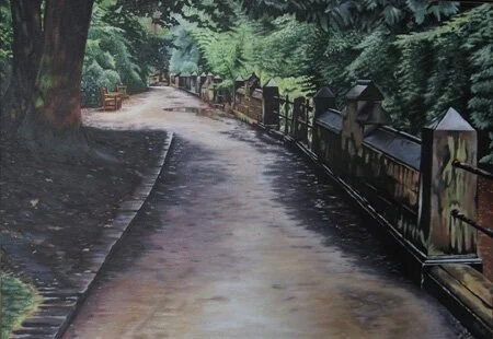 Water of Leith 3 oil on canvas 22.25” x 17.75” available