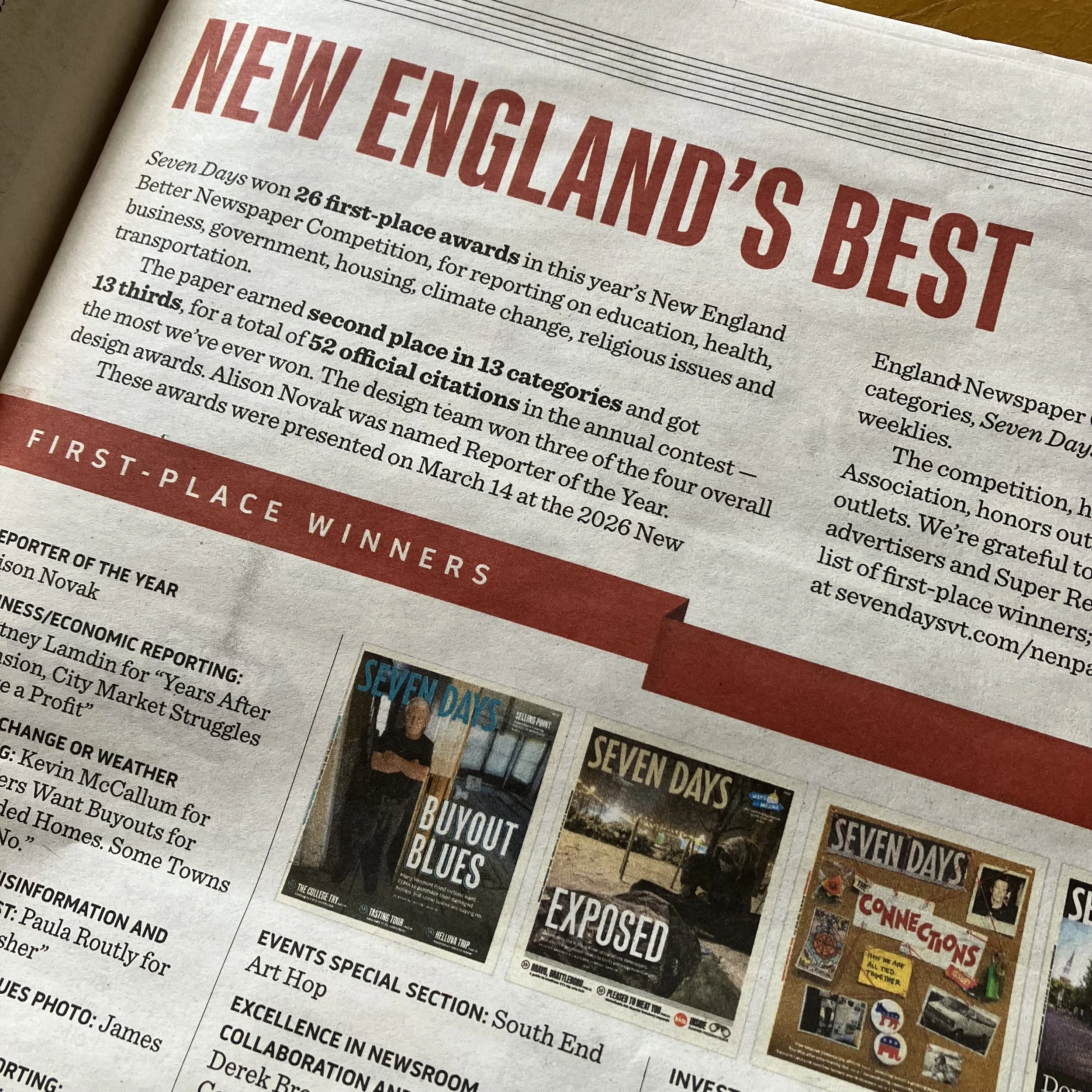 Seven Days: Art Hop program wins award at NENPA!