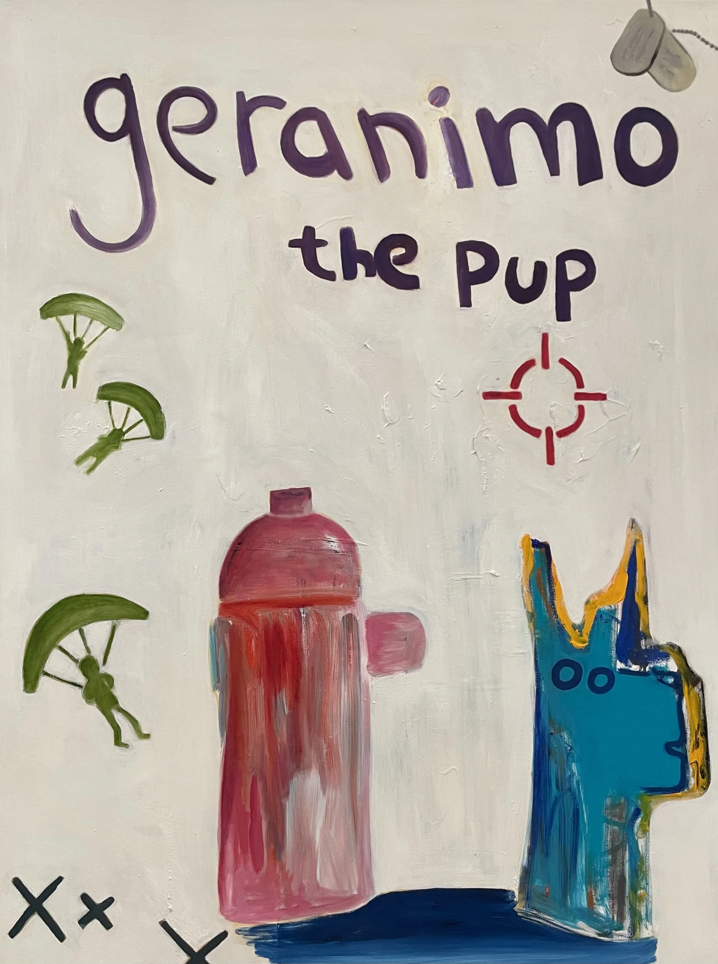 Geranimo%20the%20Pup%2048_%20x%2036_%20oil%20on%20canvas%20by%20Wesley%20J%20Turner%202025.jpg