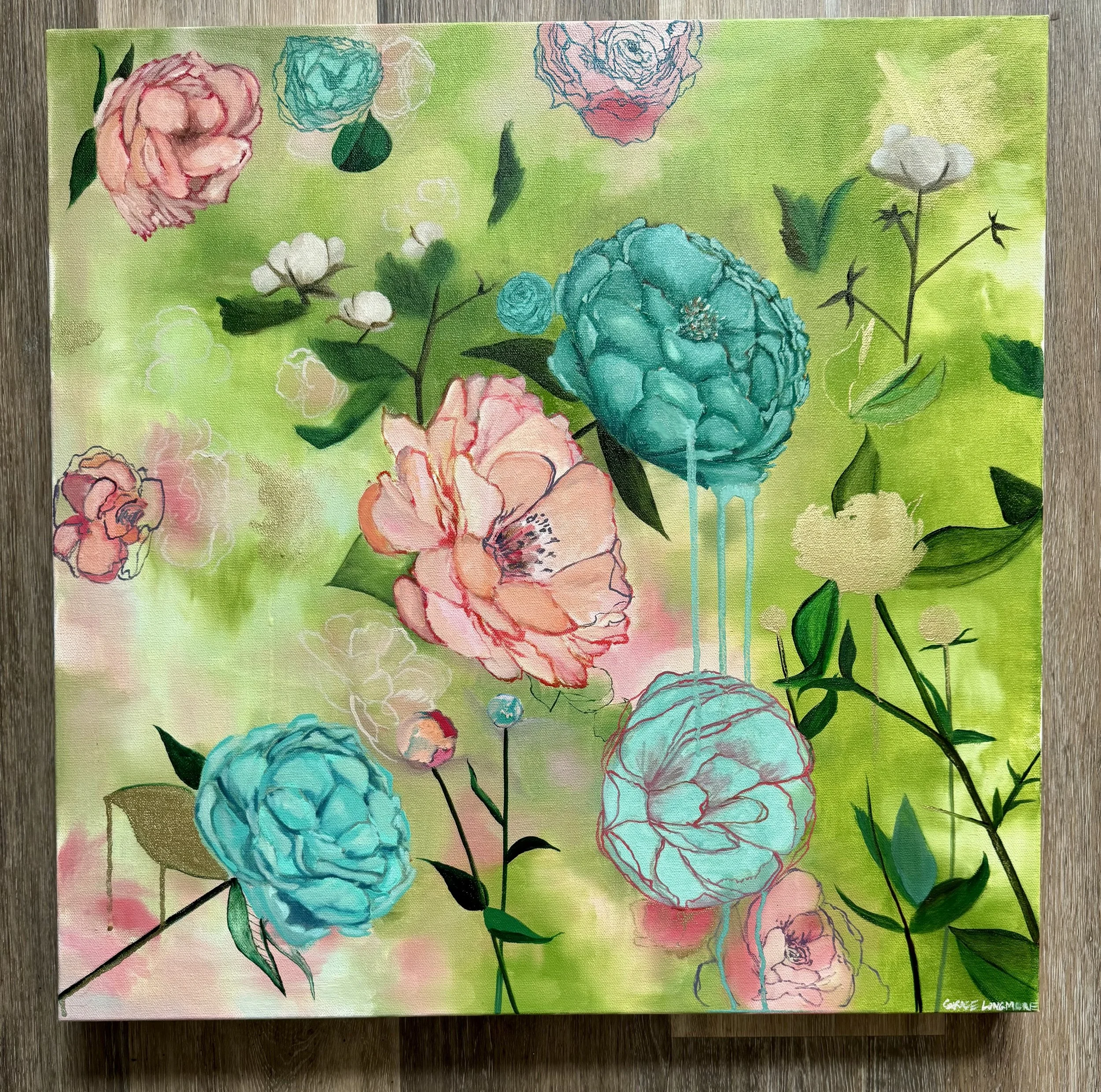 125. 'Symphonic Colorways', Oil on canvas by Grace Longmore