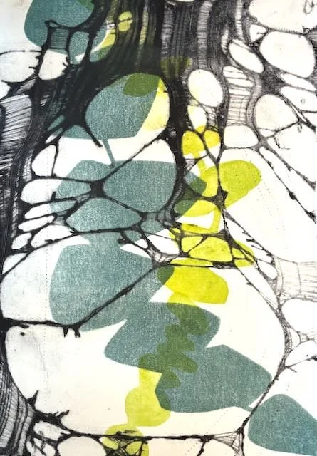111. 'Cell Structure', Collagraph print by Janet Cathey