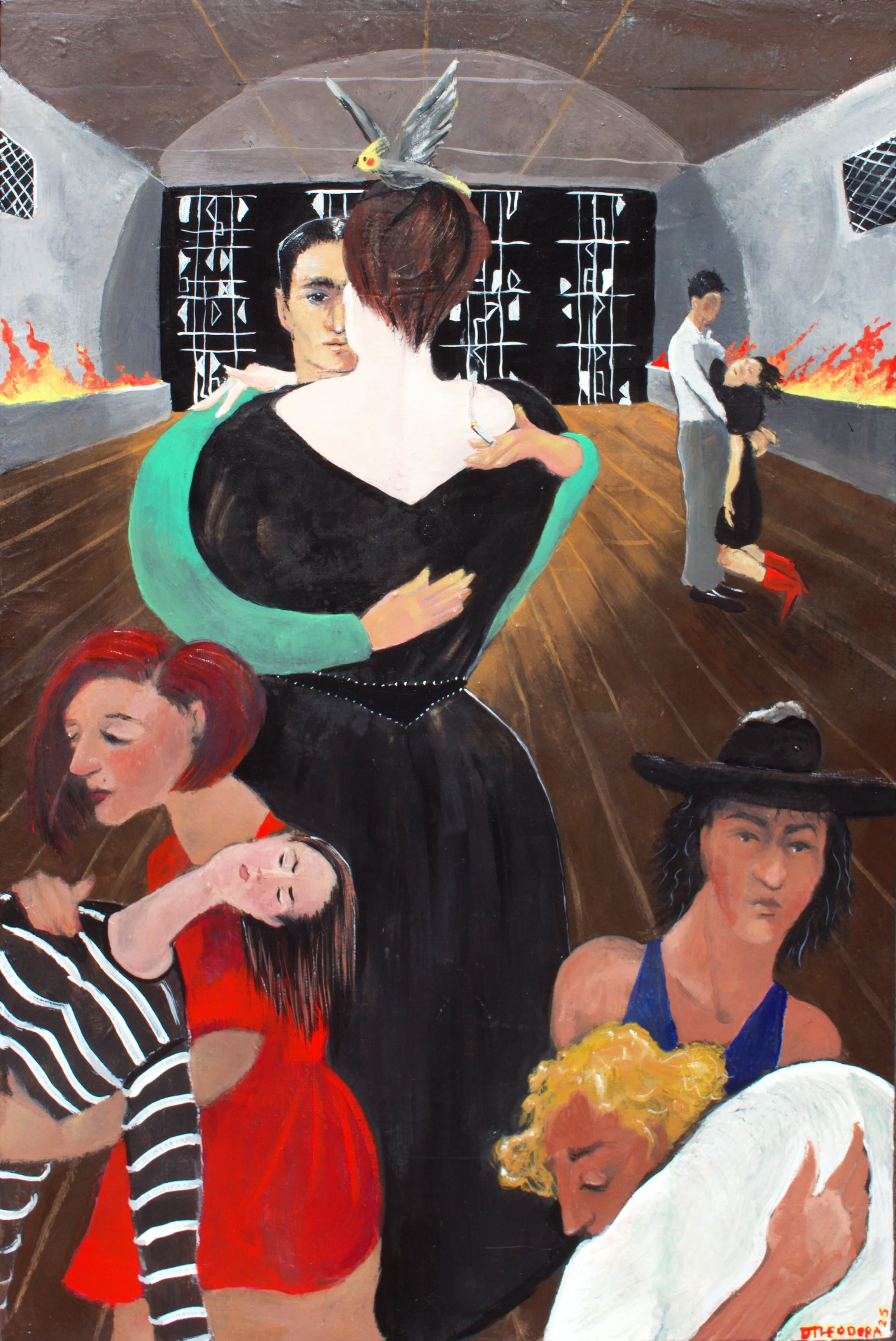 9. 'Dance of Disparity', tempera by Dara Theodora
