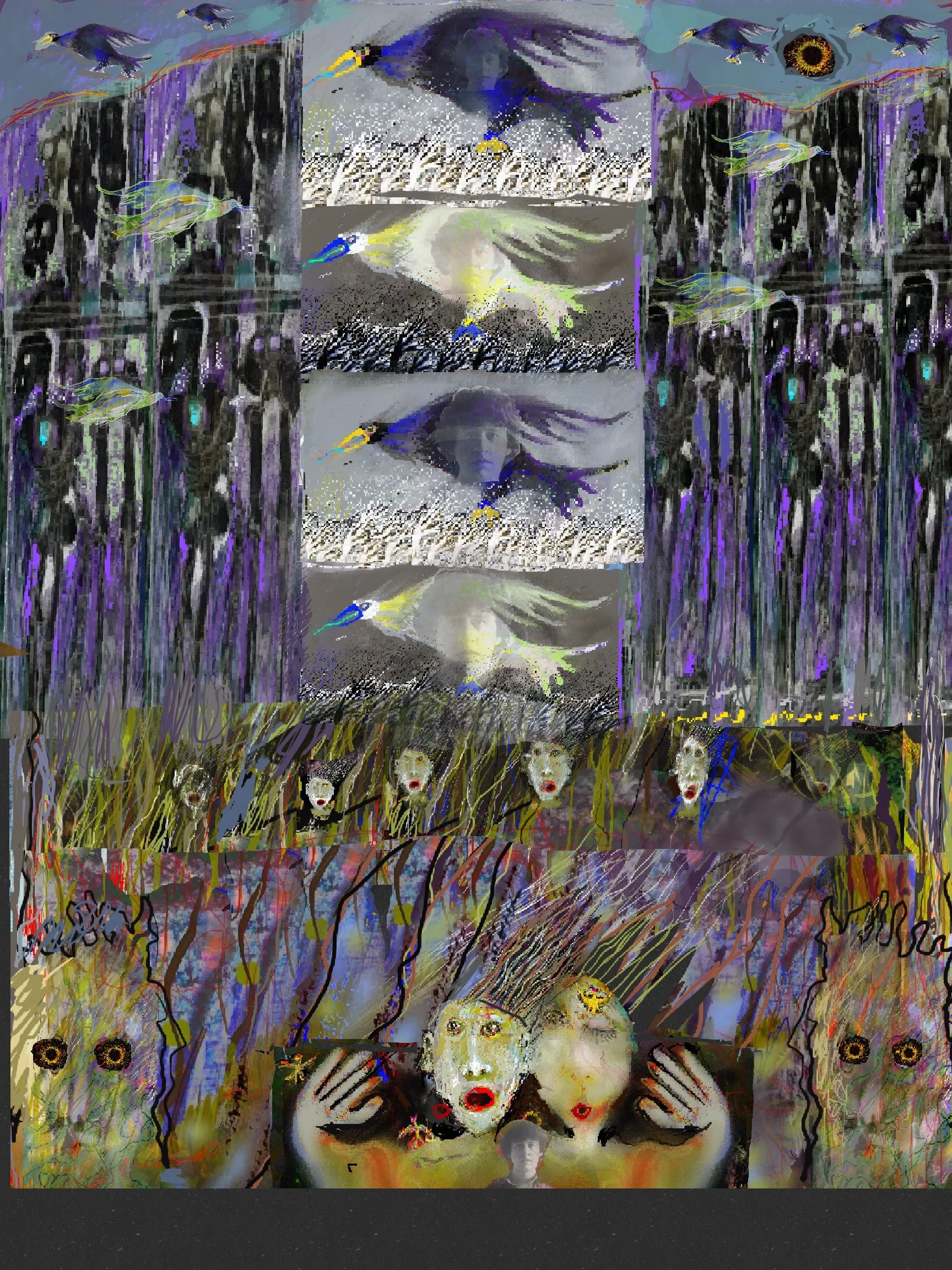 30. 'Dream Messengers', Archival ink jet limited edition. by David Ricketts