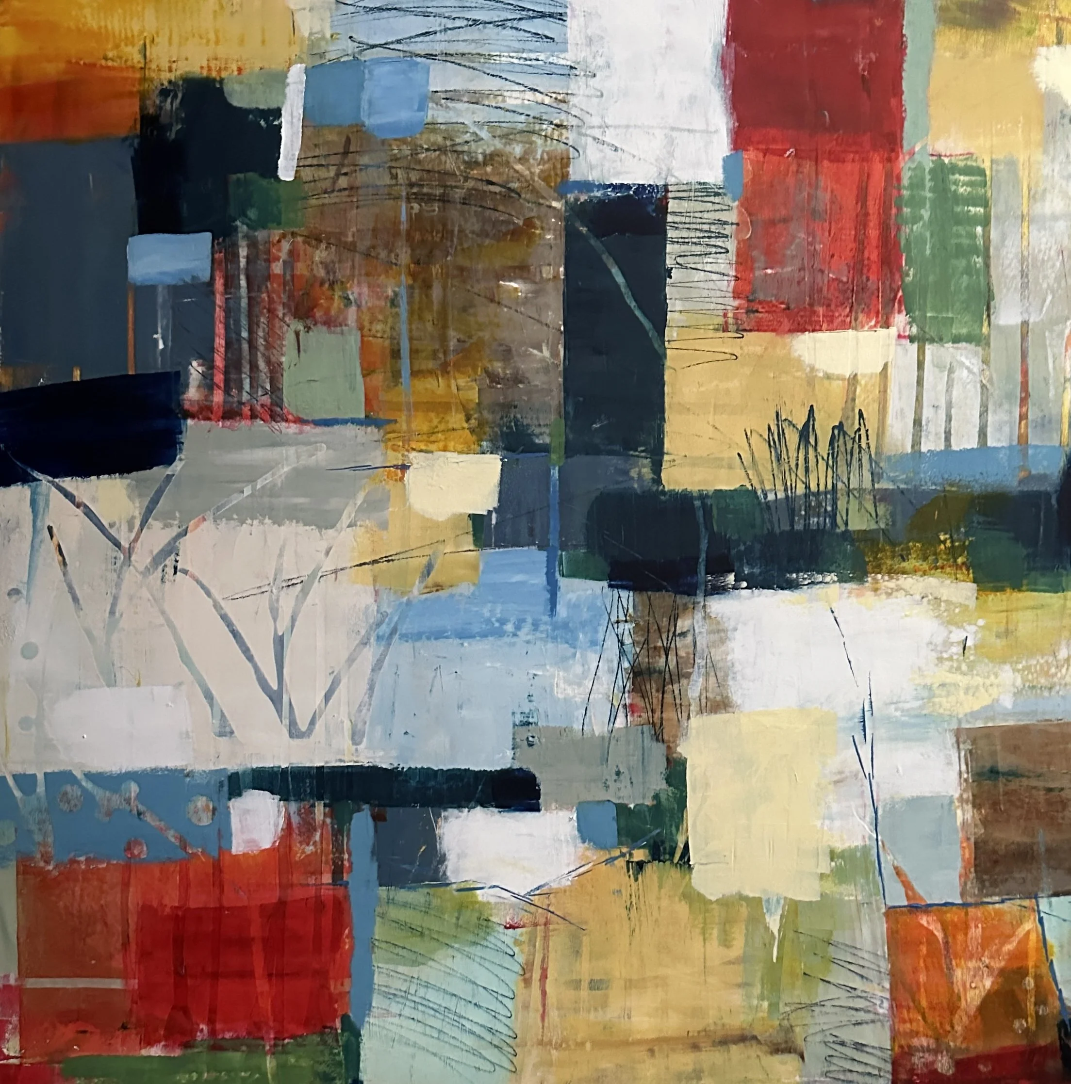 3. 'Field Notes', oil and cold wax by Rebecca Padula
