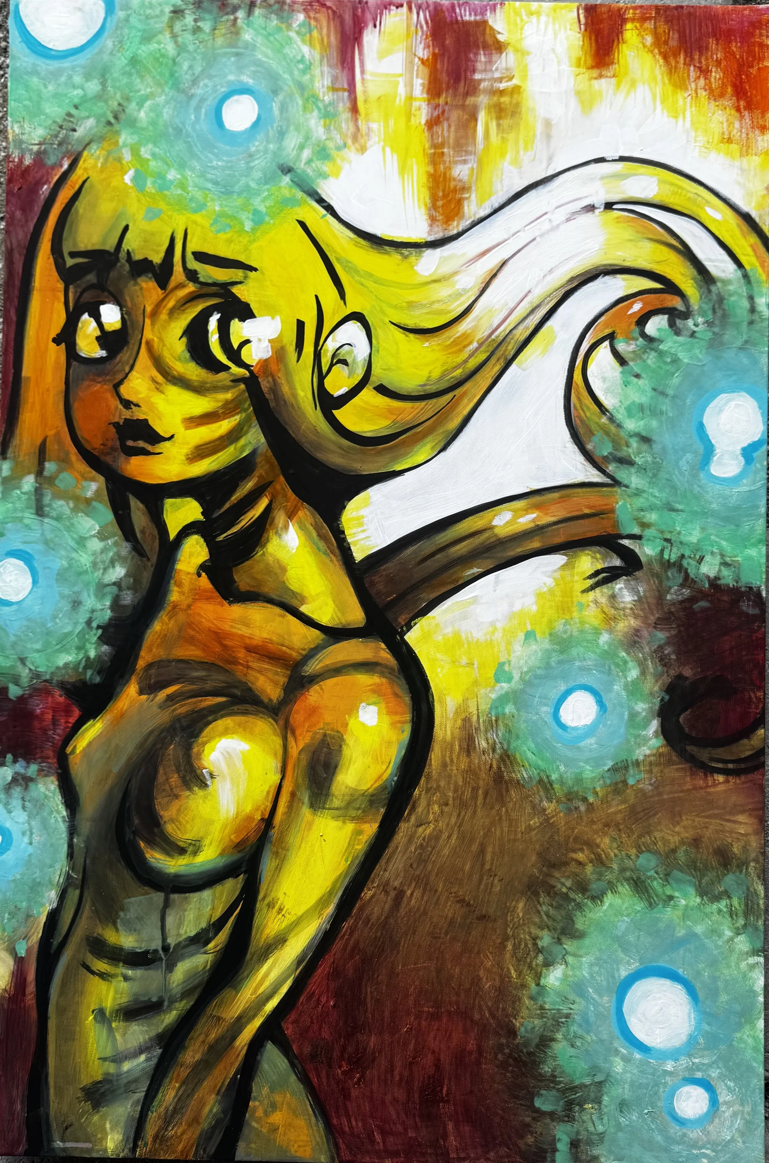 31. 'You may think I’m destroying my body, but this is just who I want to be.', Acrylic and gauche by Aurora Arena