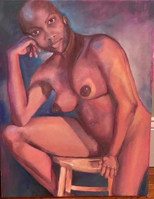 73. 'Study', oil by Sharon Lamb