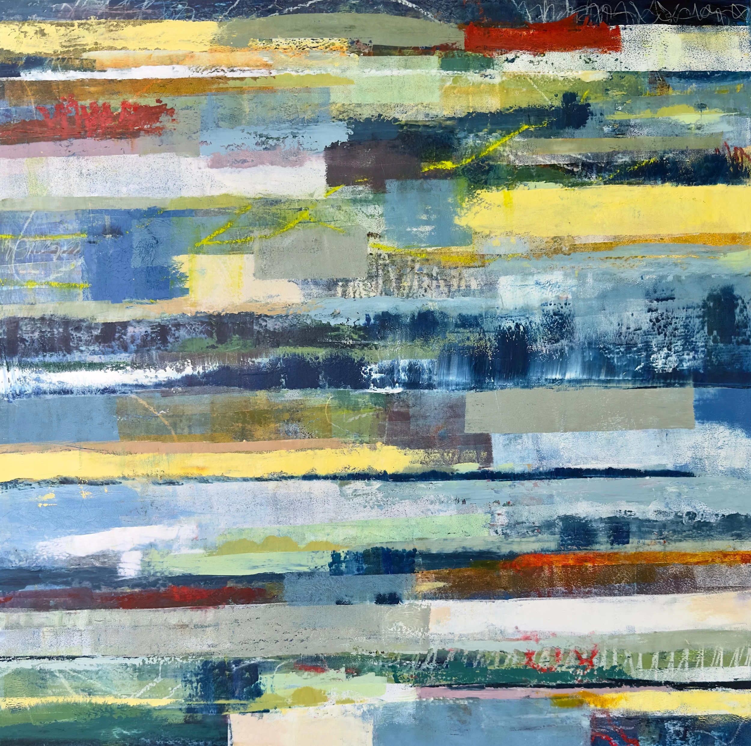 2. 'Day After Day', oil and cold wax by Rebecca Padula