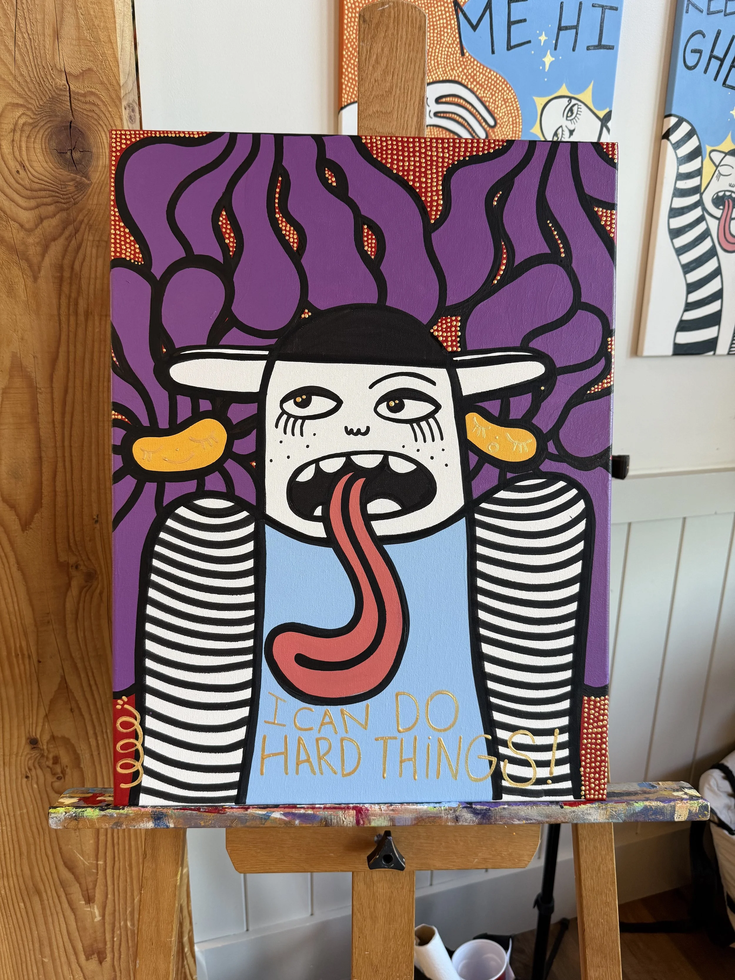 42. 'I can do hard things', Water based acrylic on canvas by liza_s_art Liza Phillip