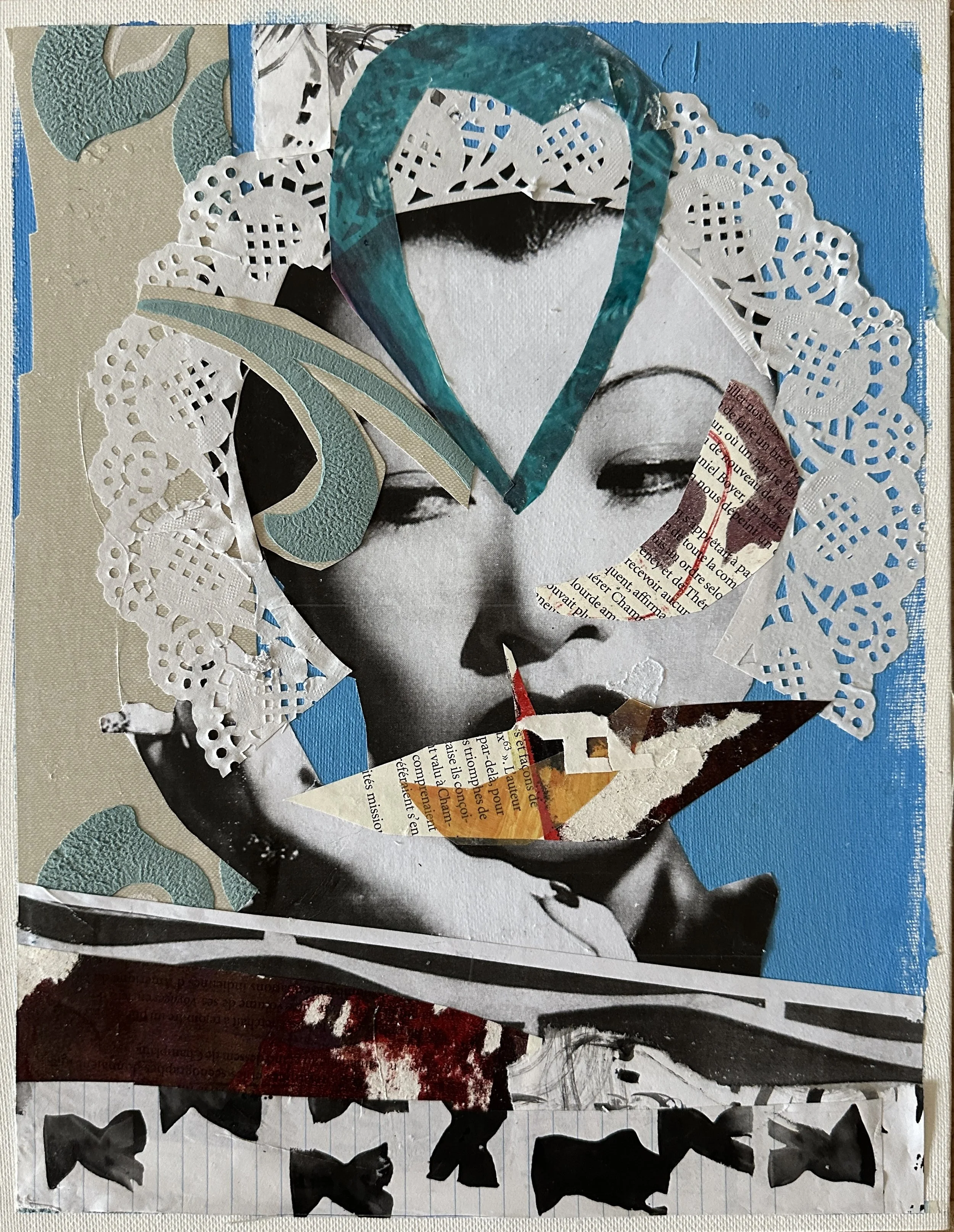 108. 'Slyvie', Collage by Linda Finkelstein