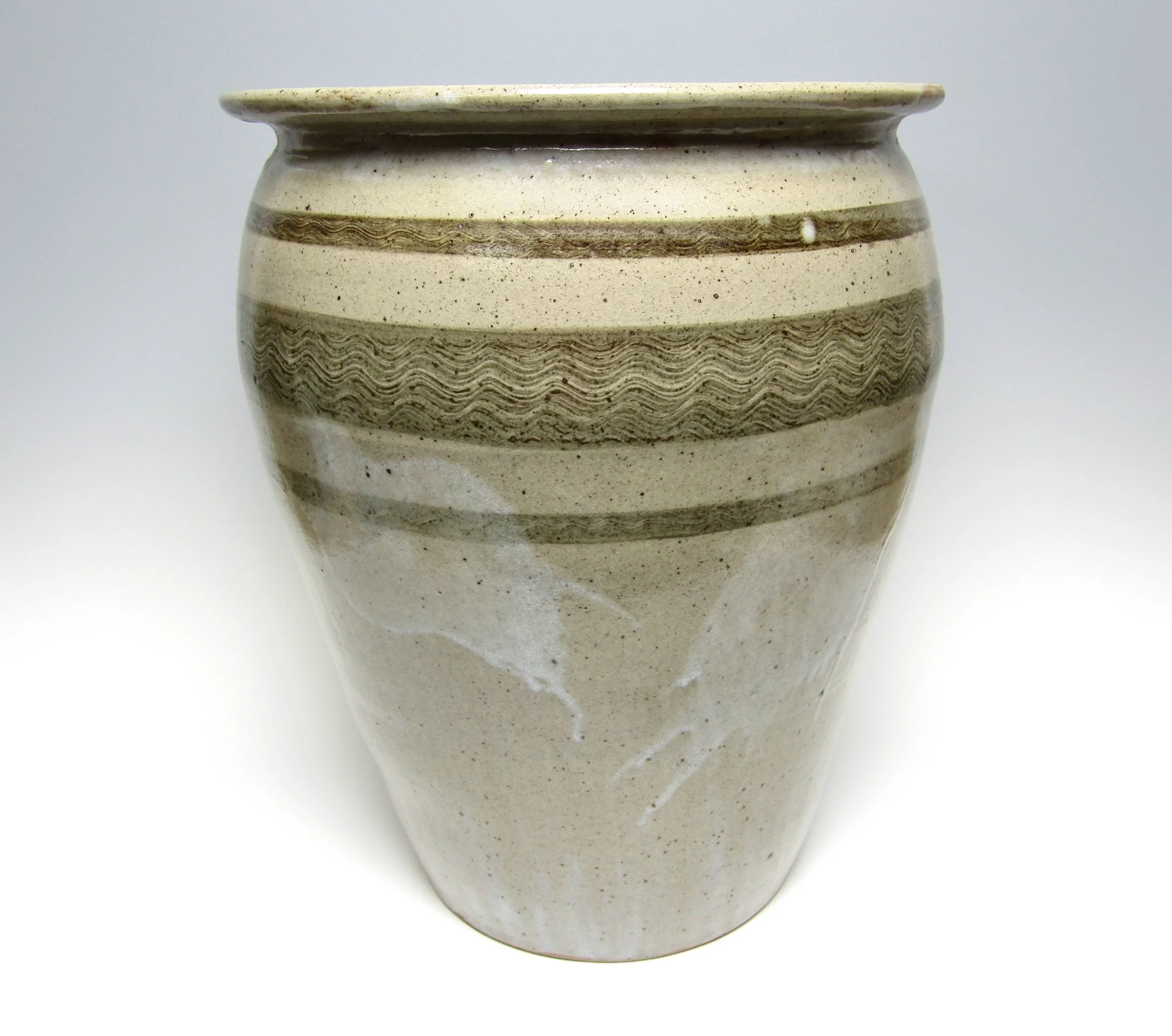 86. 'Large Planter with local VT clay and a wood ash chun glaze', ceramic by Britton Blanchard