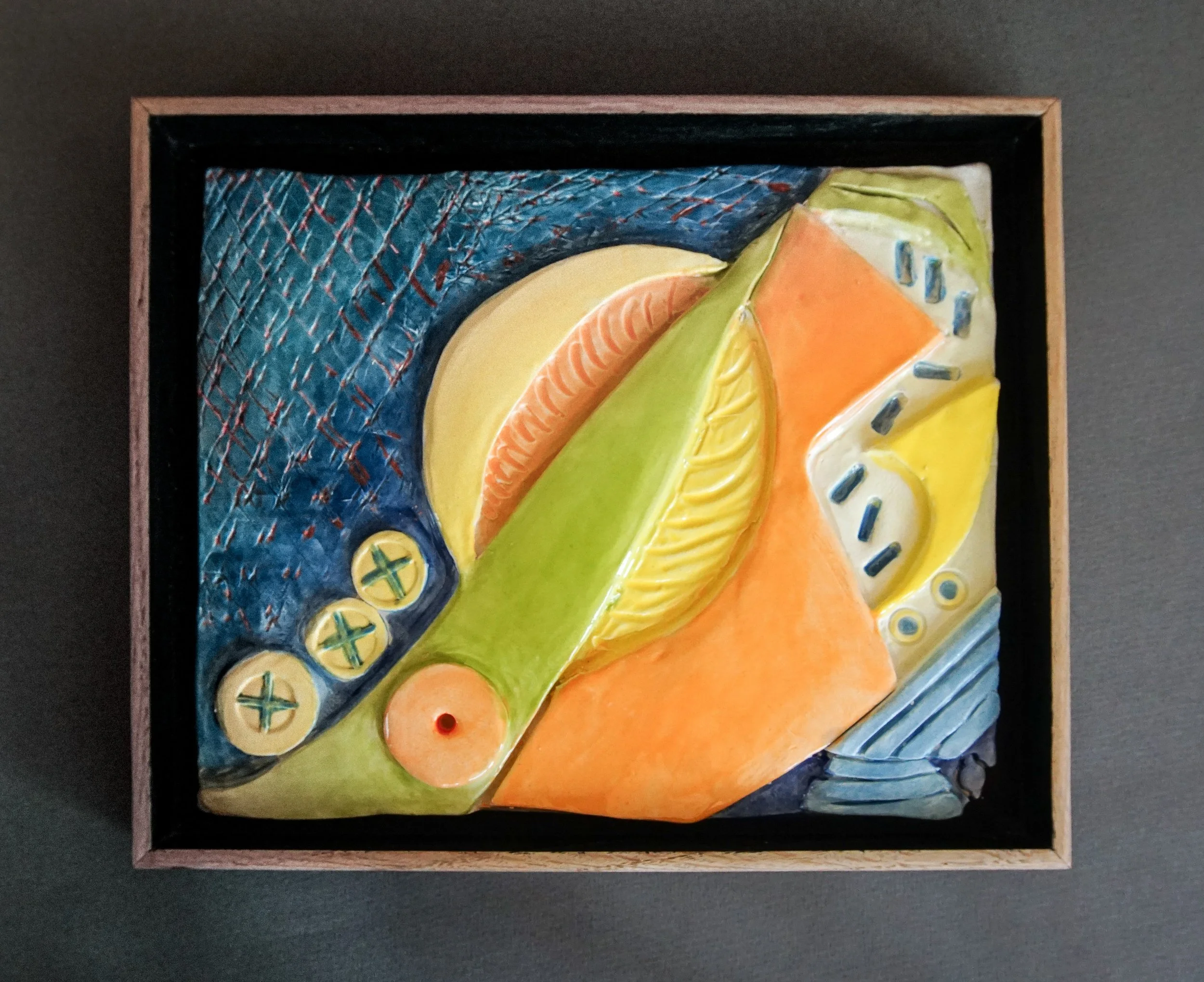 78. 'Melons in the Sky', Clay tile by Stephany Komen Hasse