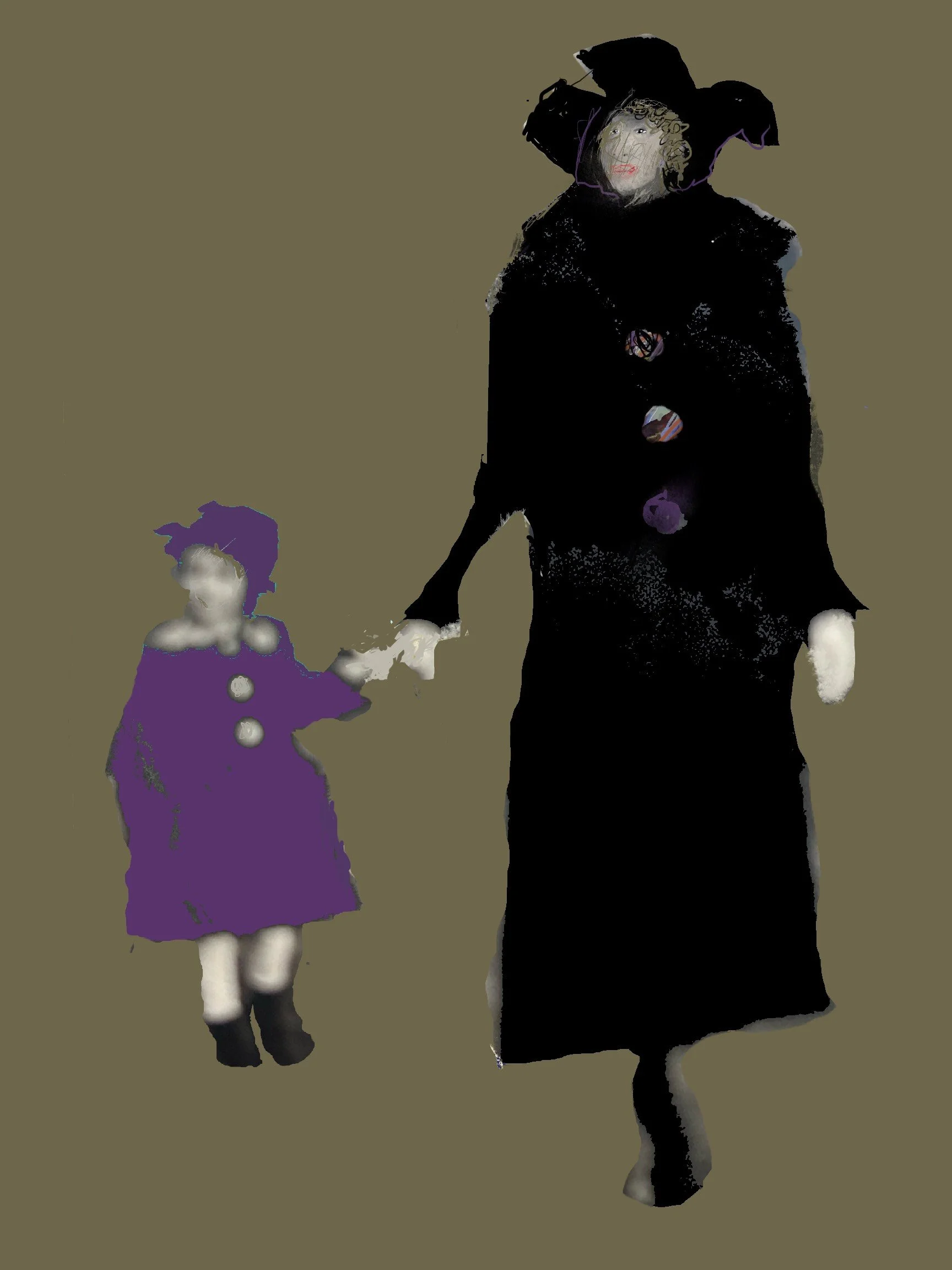 29. 'Lady with Child', Archival ink jet limited edition by David Ricketts