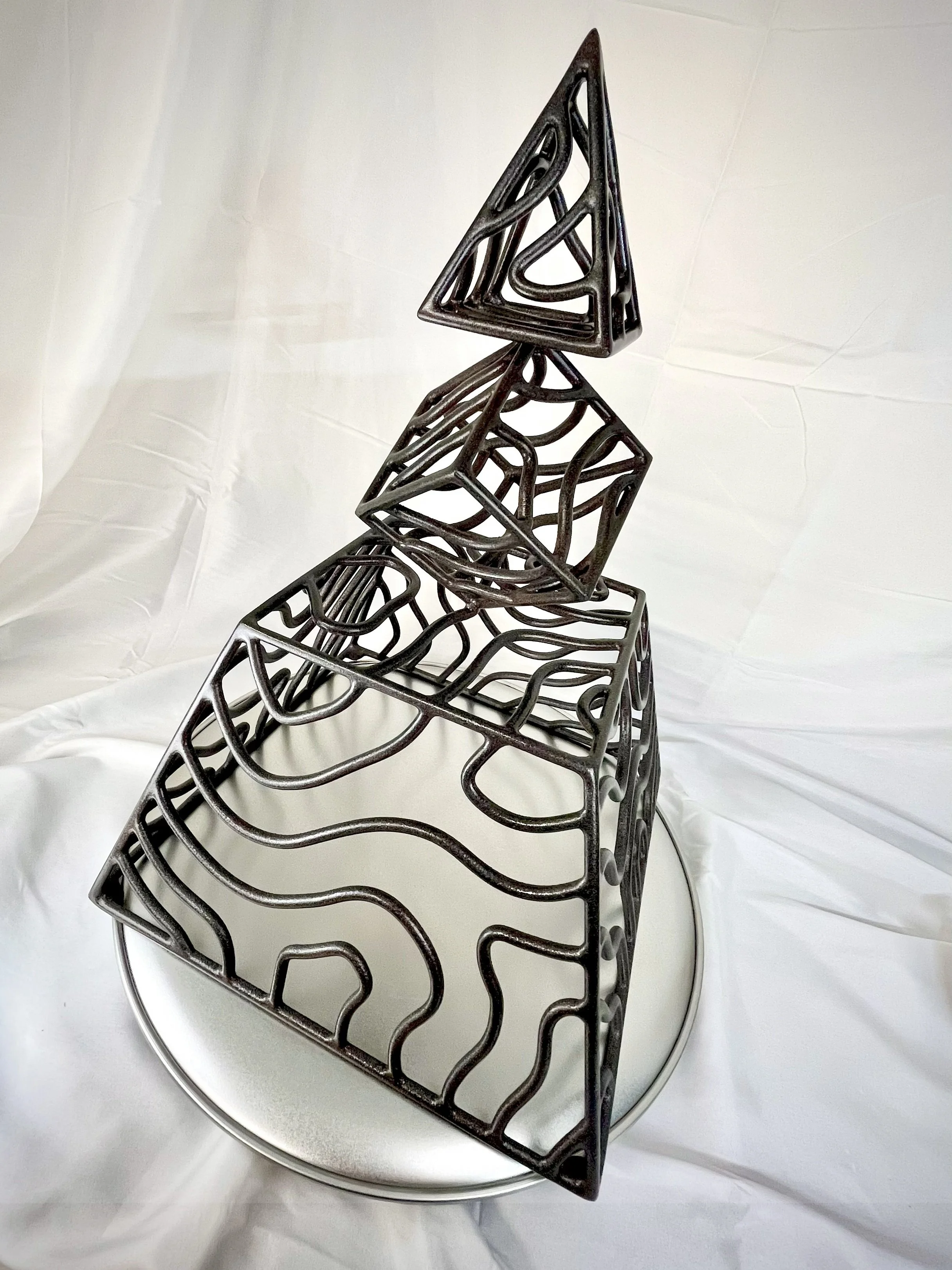 15. 'Flow with Intention', Hand bent 1/4" Steel Rod by Jacob Allard