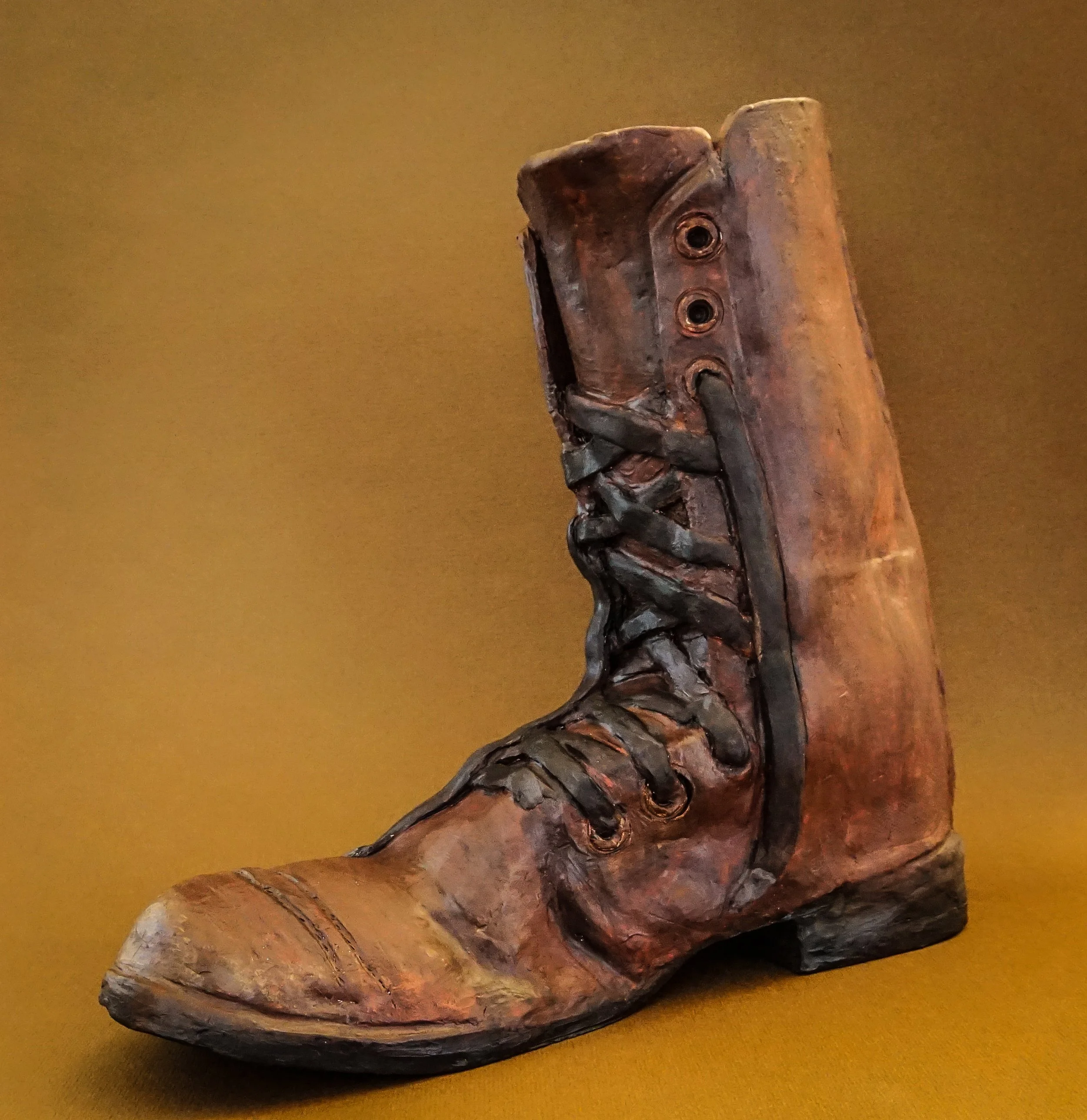 75. 'Not A Boot', Clay w/ Acrylic Paint by Stephany Komen Hasse