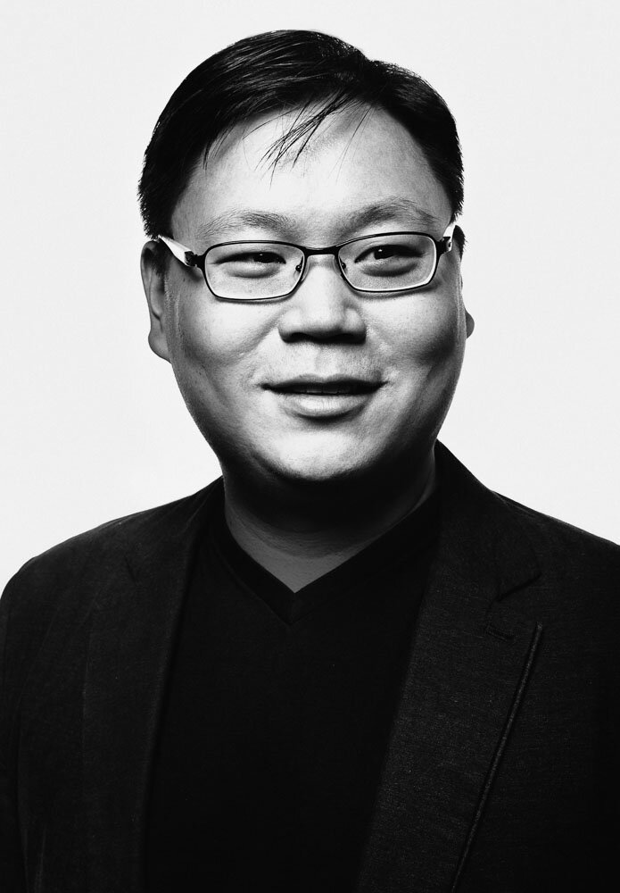 Black and white executive portrait