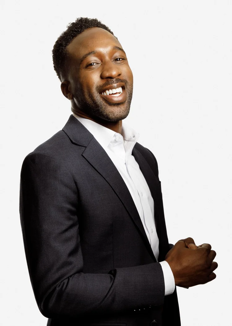 Corporate headshot on white