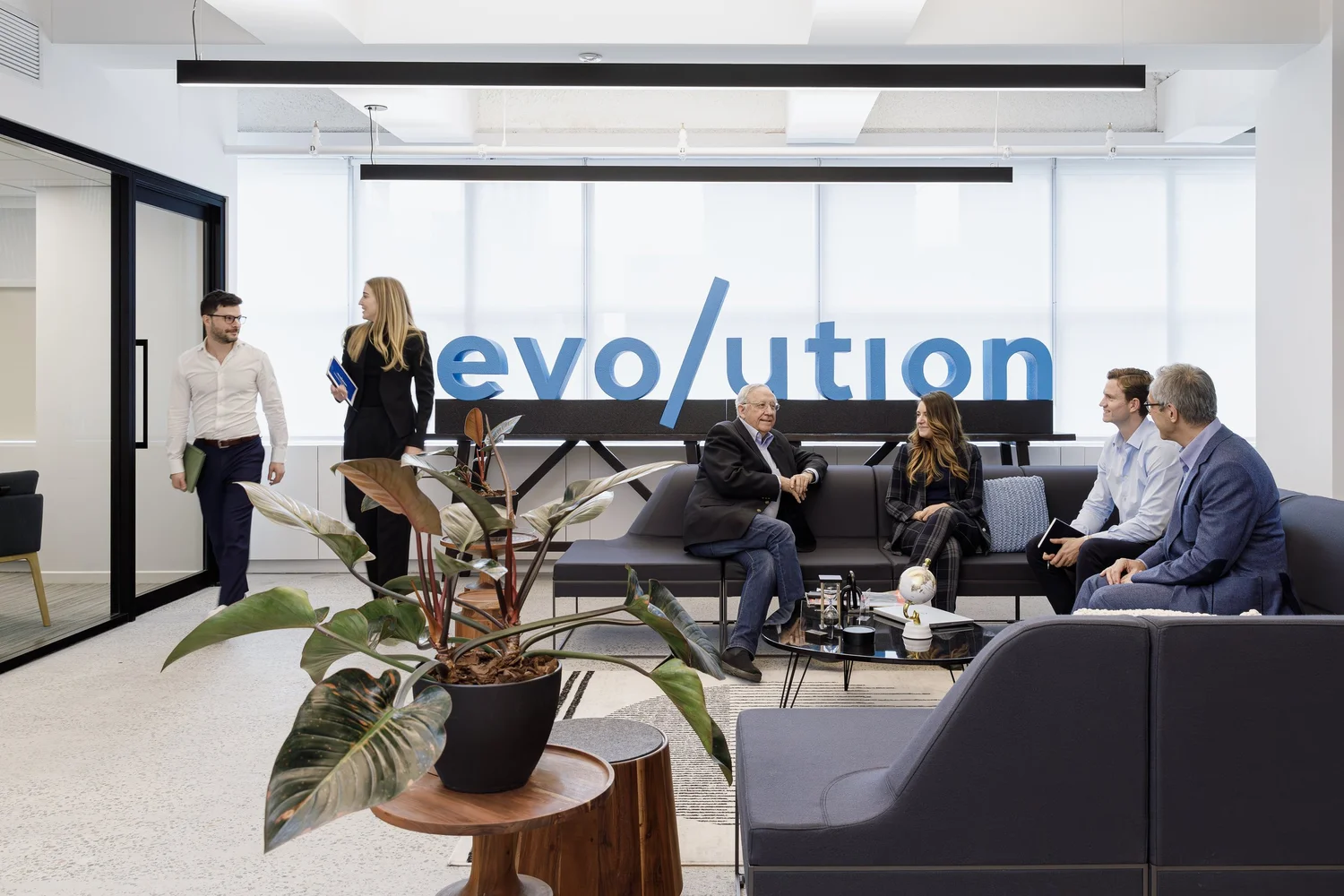 Evolution Equity office lobby meeting