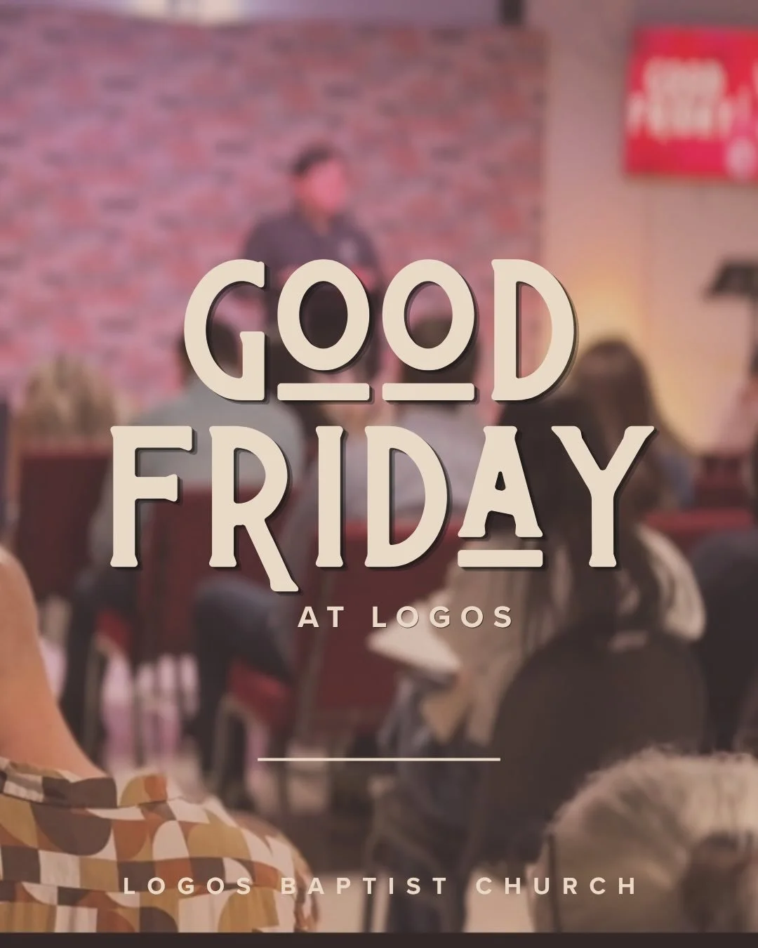 Good Friday at Logos 
Tonight we remember the redeeming work of Christ&mdash;the perfect Lamb who took our place.
At the cross we see the beautiful exchange: our sin for His righteousness, our guilt for His grace, our death for His life.
What looked 