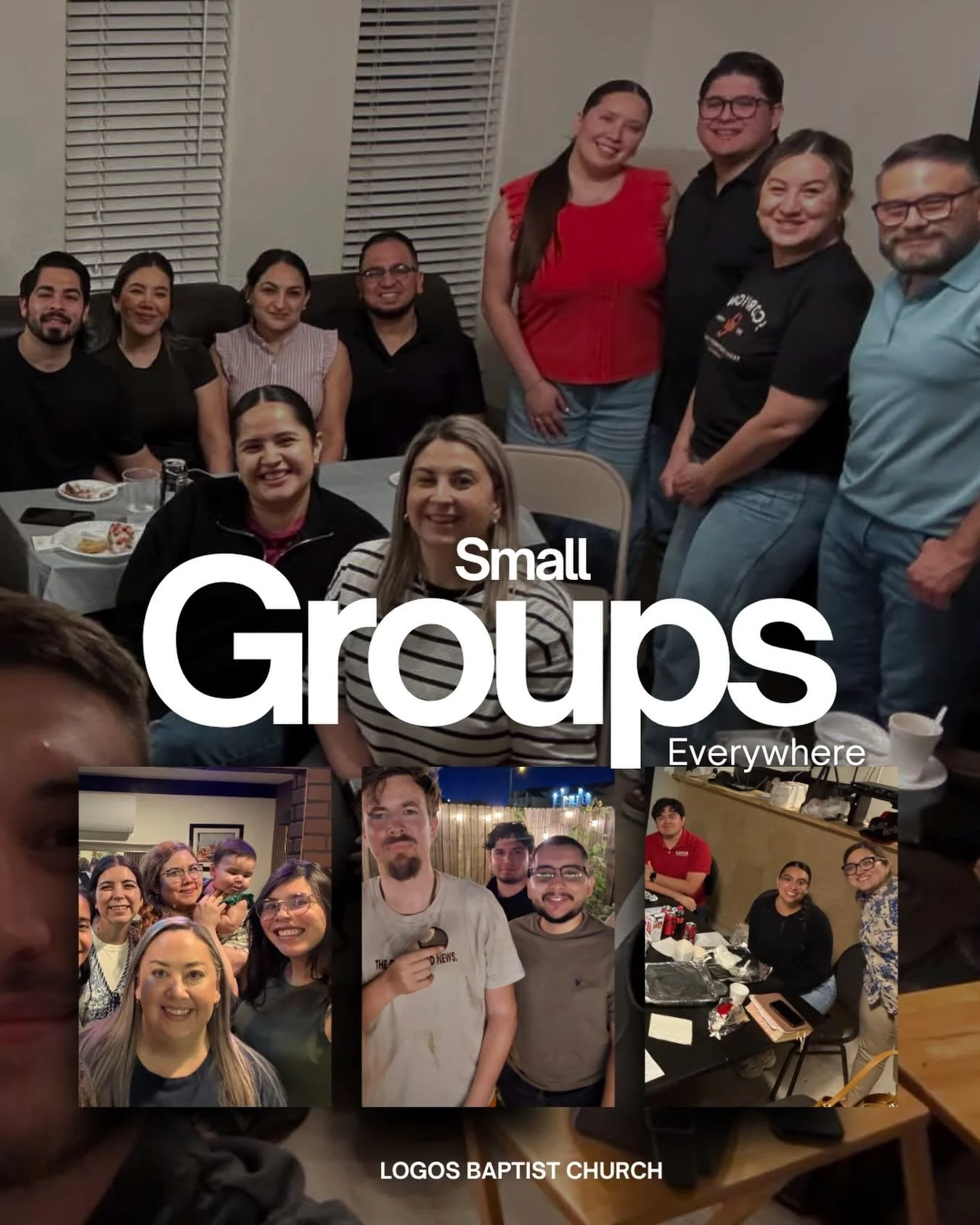 Summer Small Groups have begun!
For the next 8 weeks, we&rsquo;ll gather to study God&rsquo;s Word, grow in Christ, and enjoy fellowship together as a church family.

Find your group in the Logos App.

&iexcl;Los Grupos Peque&ntilde;os de Verano ya c