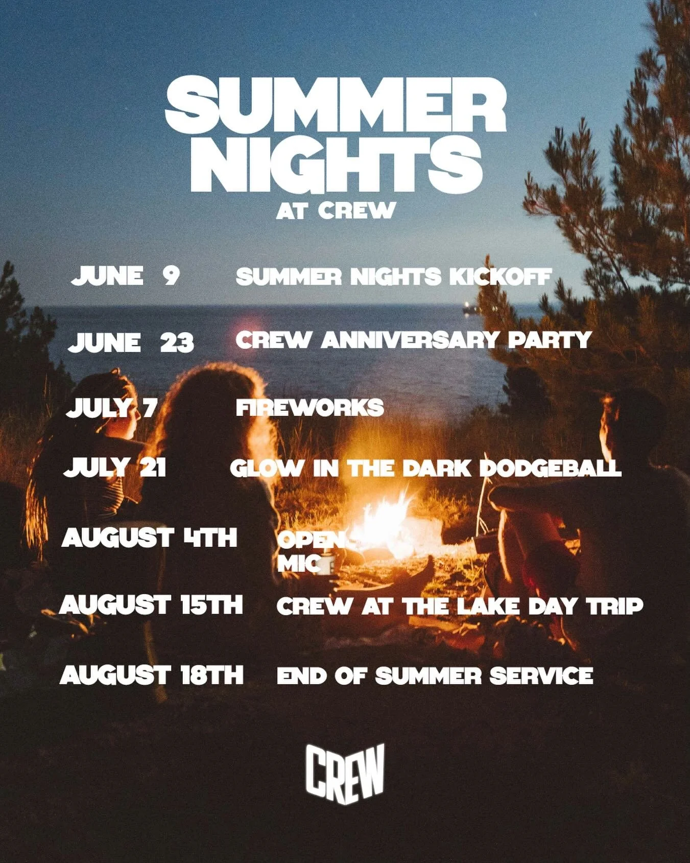 HAPPY JUNE 1ST! we have an amazing summer ahead of us at crew!

share this with someone who you want to bring to crew this summer ☀️