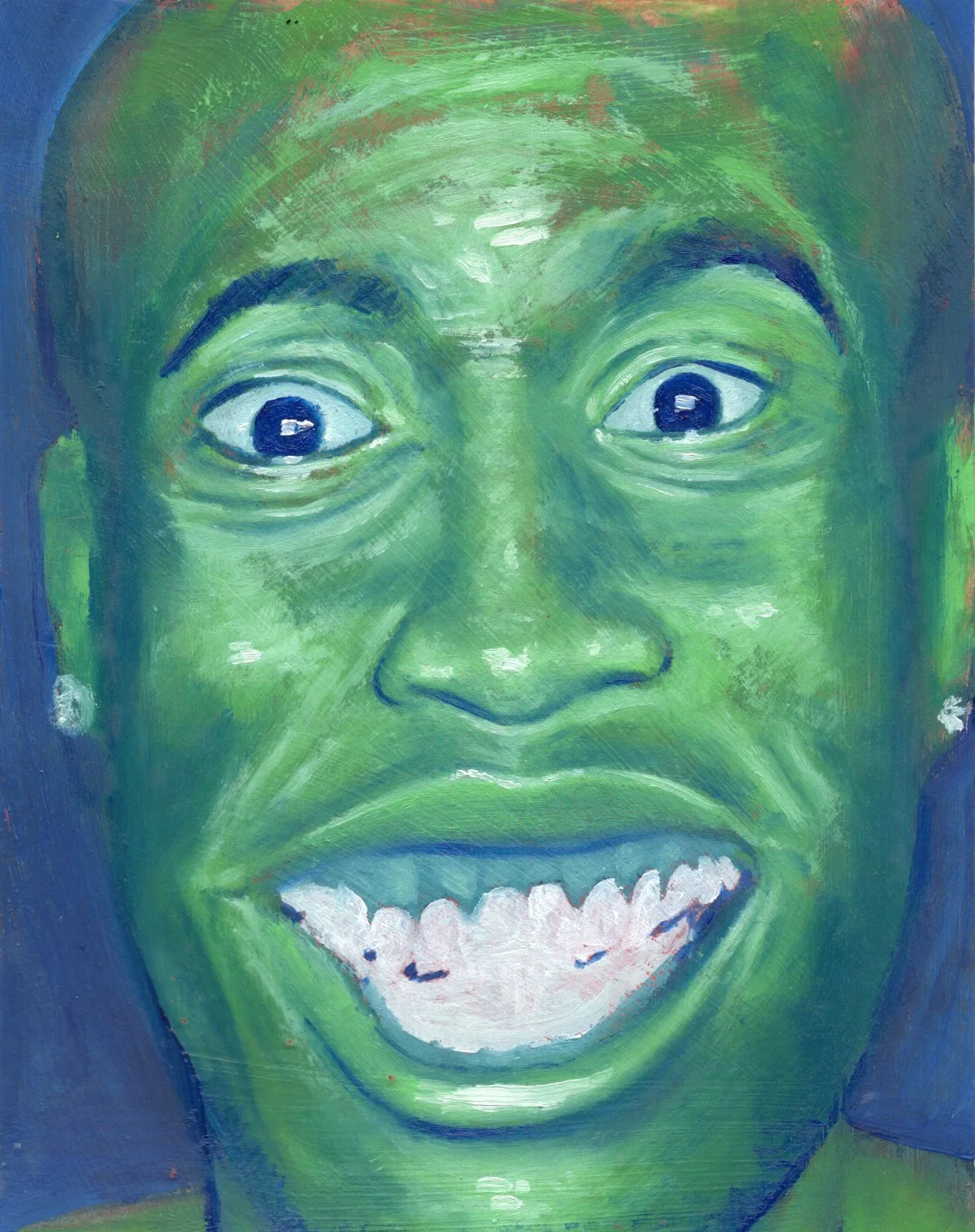 Kai Cenat 29/50, 2025, 5.4"x4.6", Oil on card stock, Available for purchase