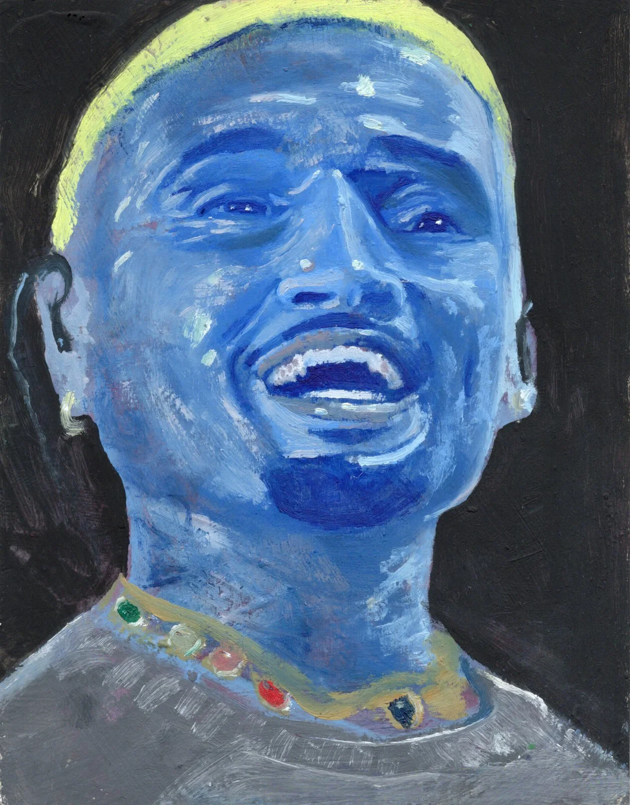 Chris Brown 19/50, 2025, 5.4"x4.6", Oil on card stock, Available for purchase