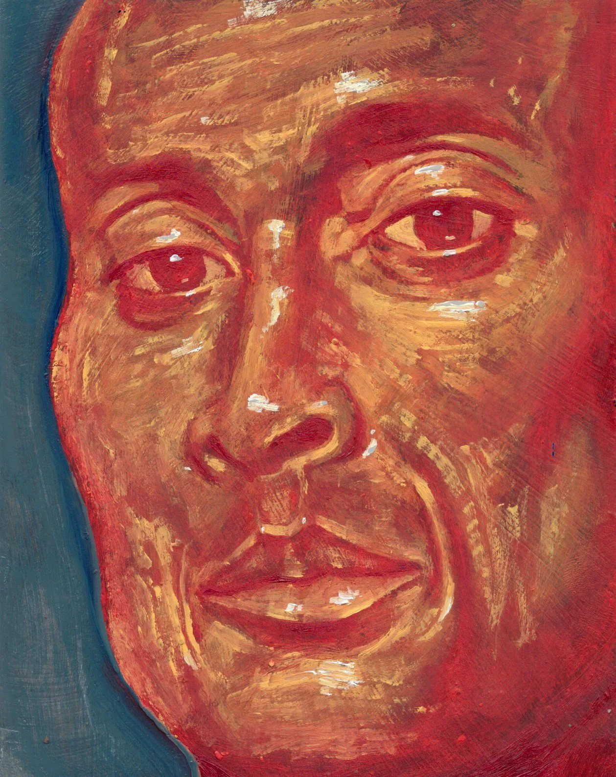 David Goggins 31/50, 2025, 5.4"x4.6", Oil on card stock, Available for purchase