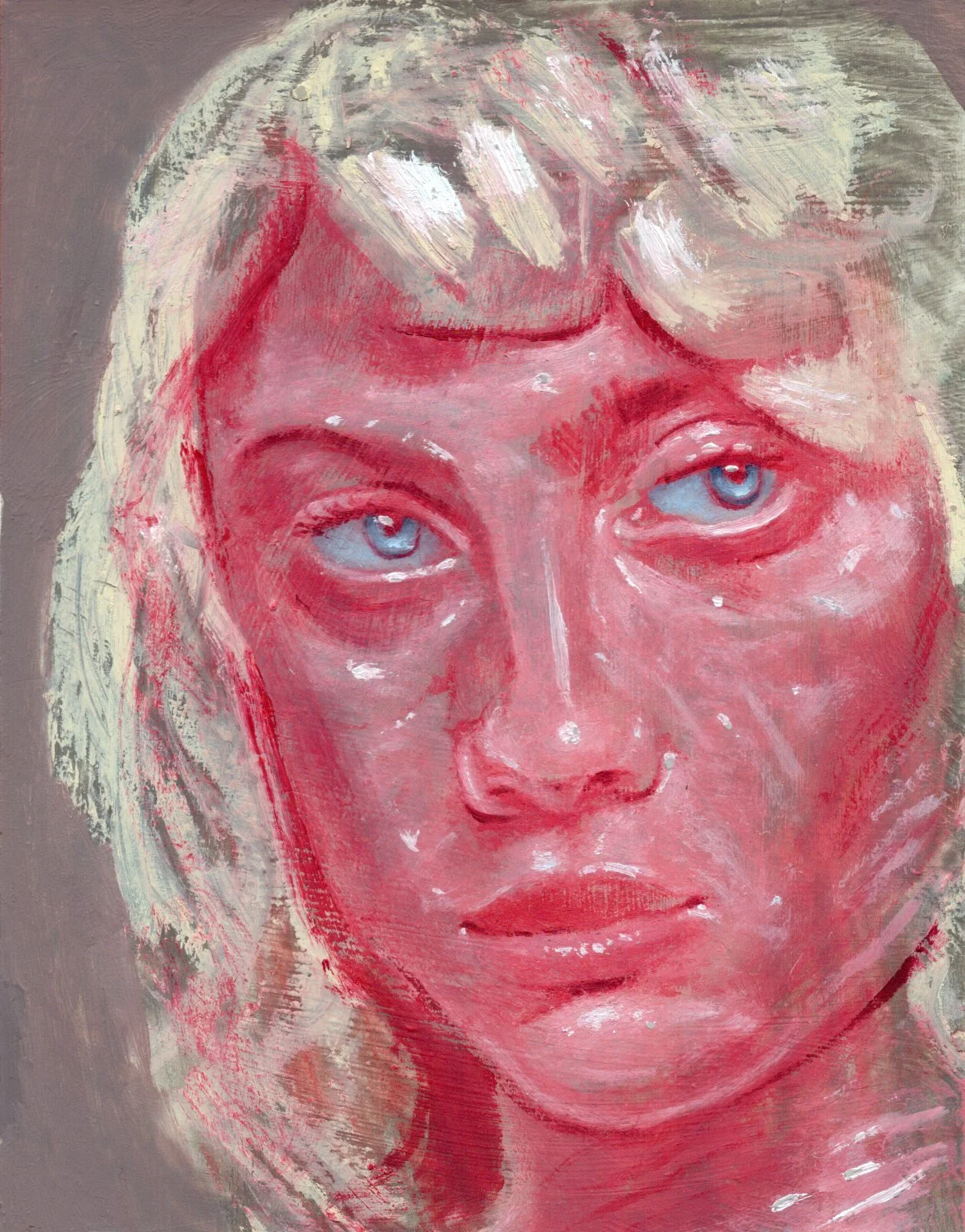 Billie Eilish 14/50, 2025, 5.4"x4.6", Oil on card stock, Available for purchase