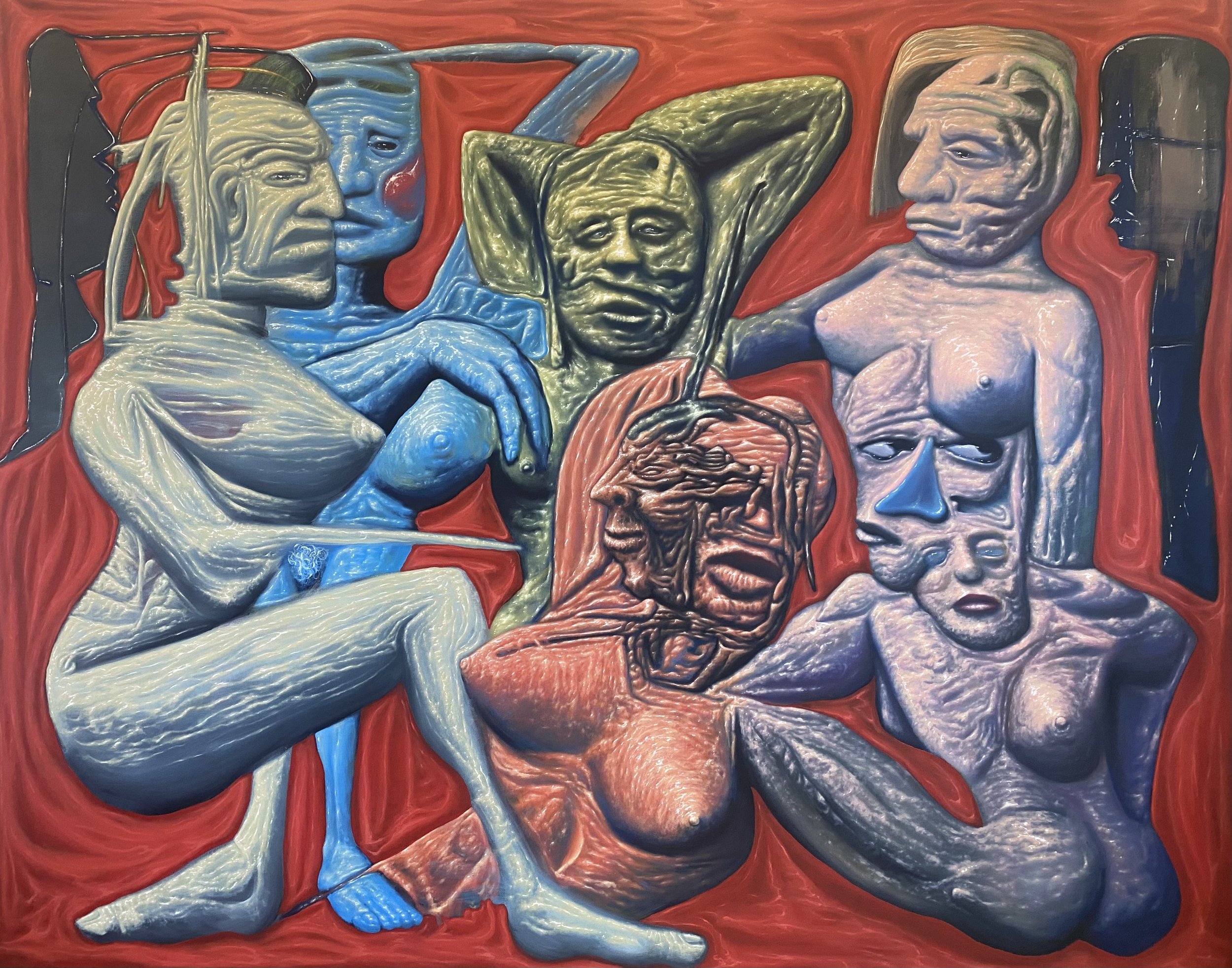 Las Damas de Loutron, 2023. Oil on canvas – 72" x 84" – Commissioned Painting