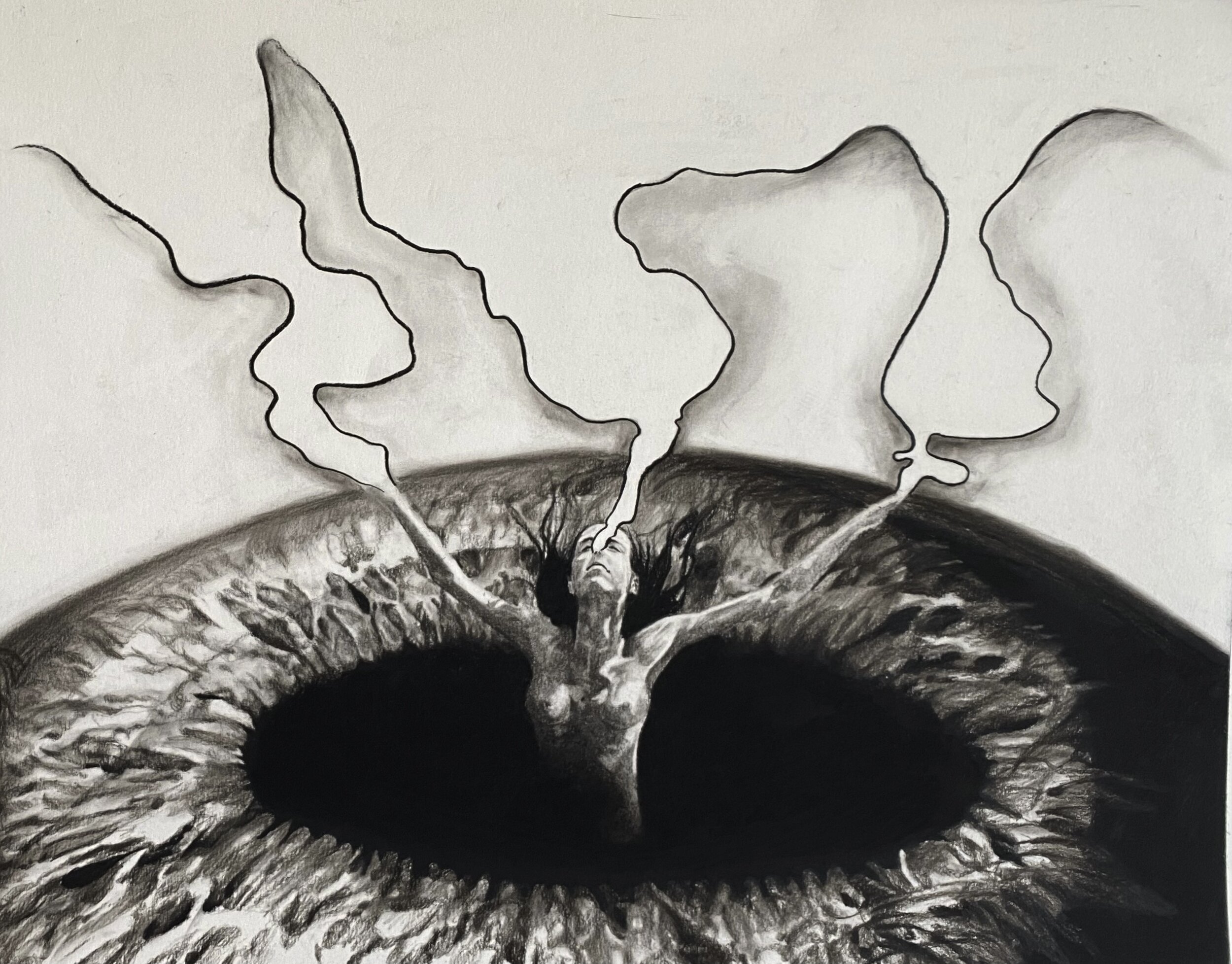 Untitled, 2019. Charcoal on paper – 19" x 24" –
SOLD