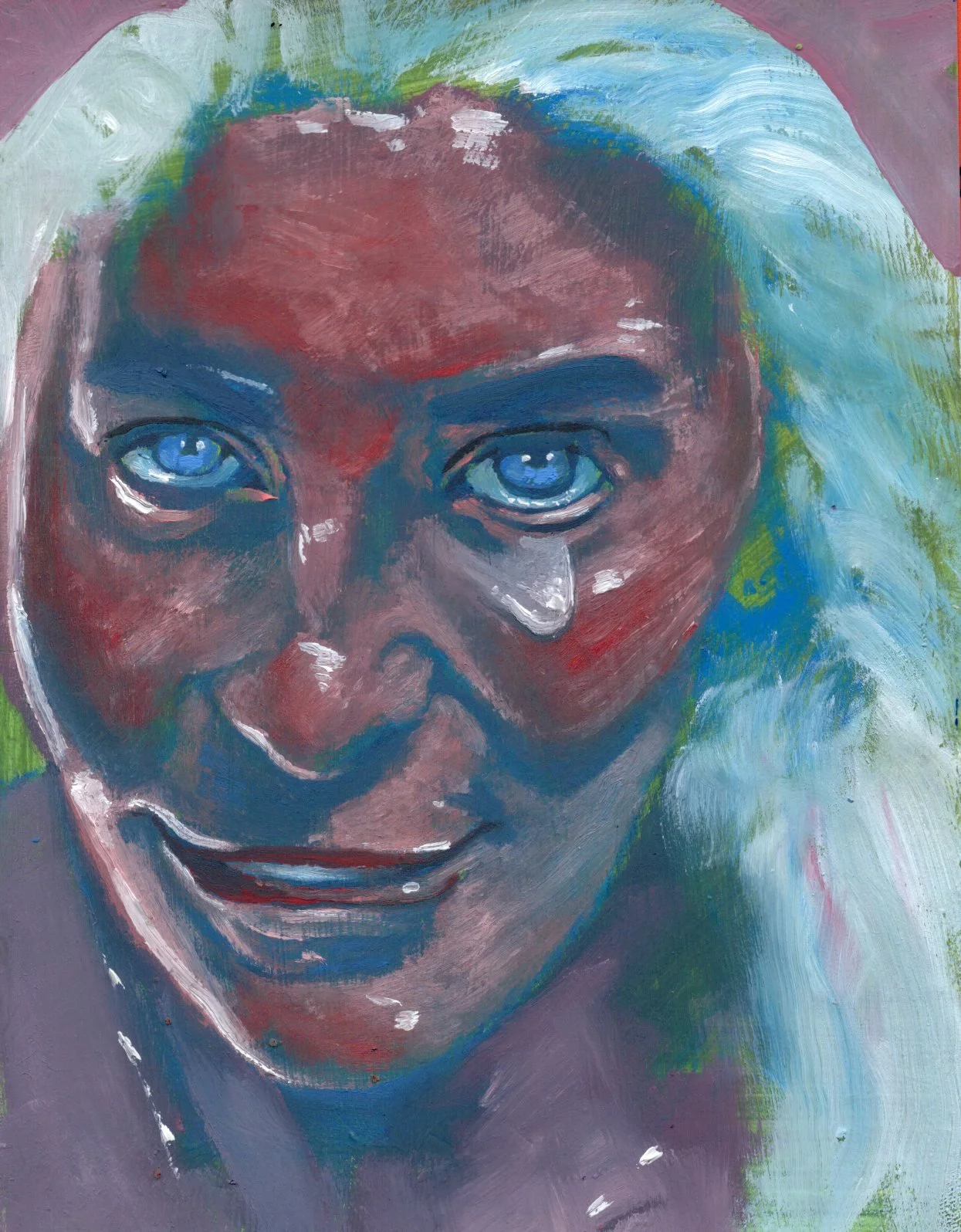 Bonnie Blue 30/50, 2025, 5.4"x4.6", Oil on card stock, Available for purchase